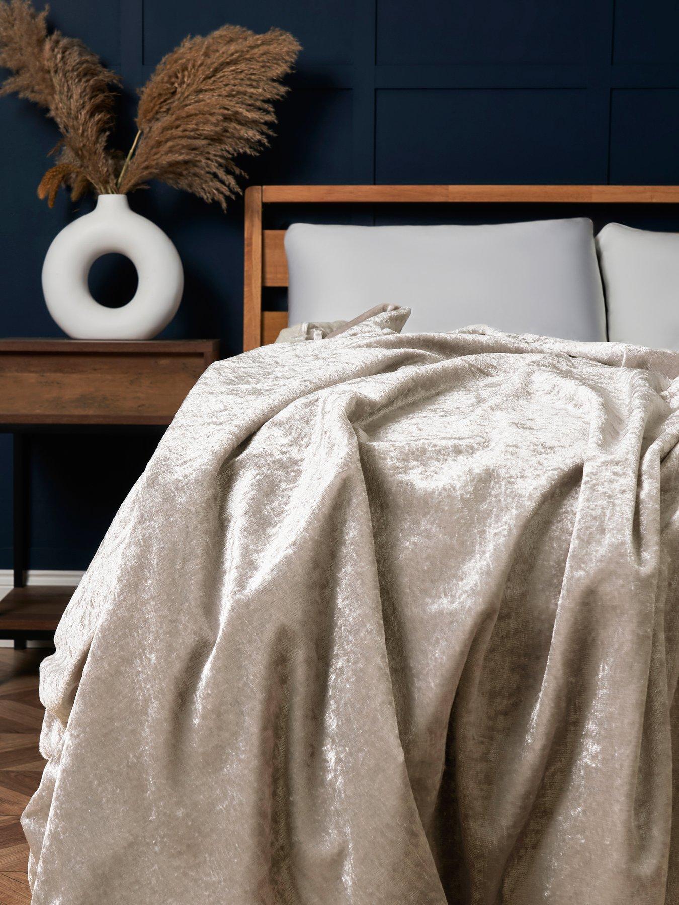 Image 1 of 2 of Everyday Crushed Velvet Throw - Blush
