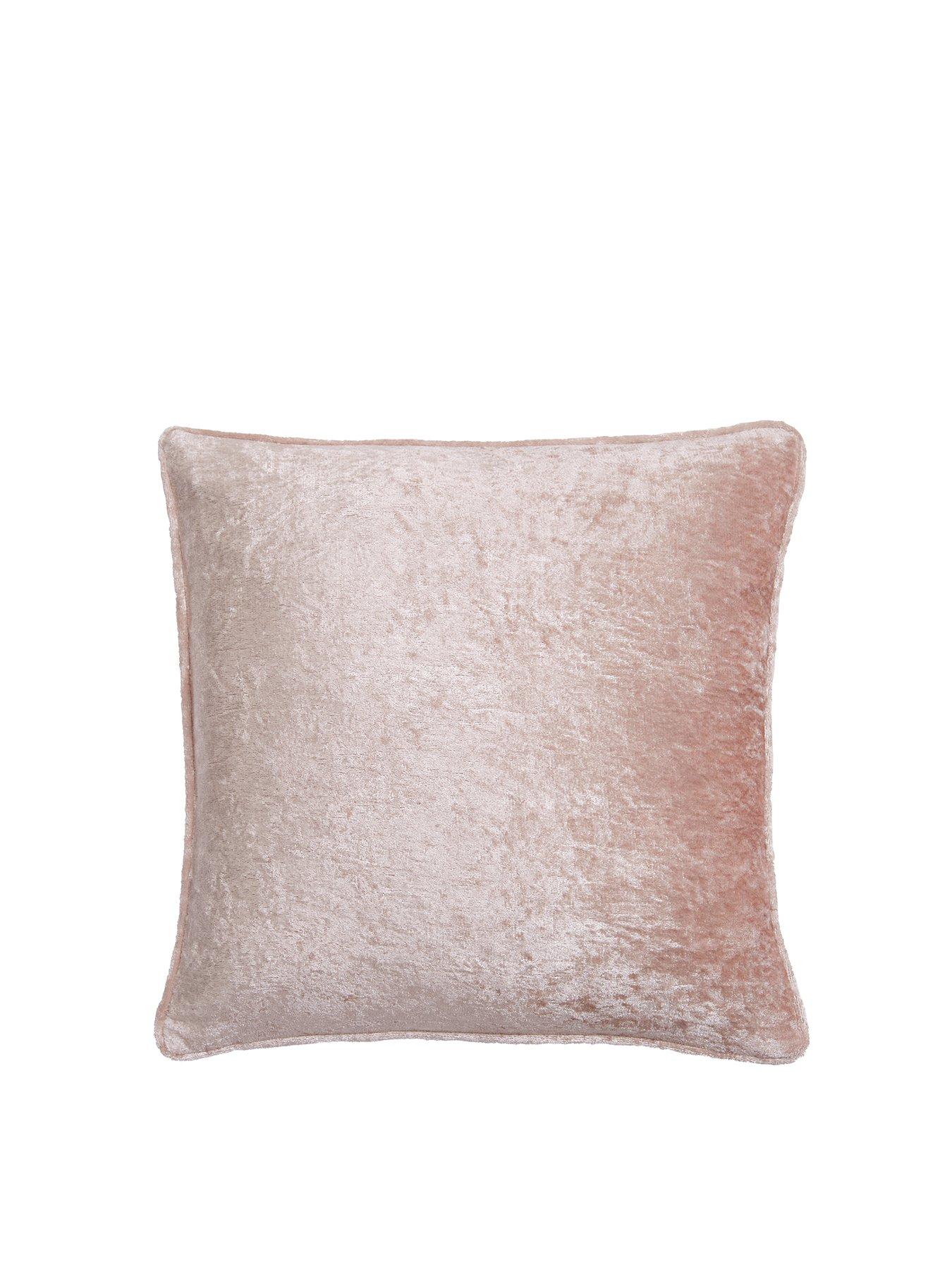 Crushed velvet shop cushions b&m