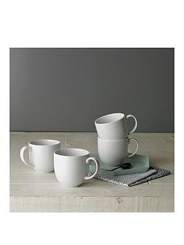 Product photograph of Denby White By Denby Set Of 4 Mugs from very.co.uk