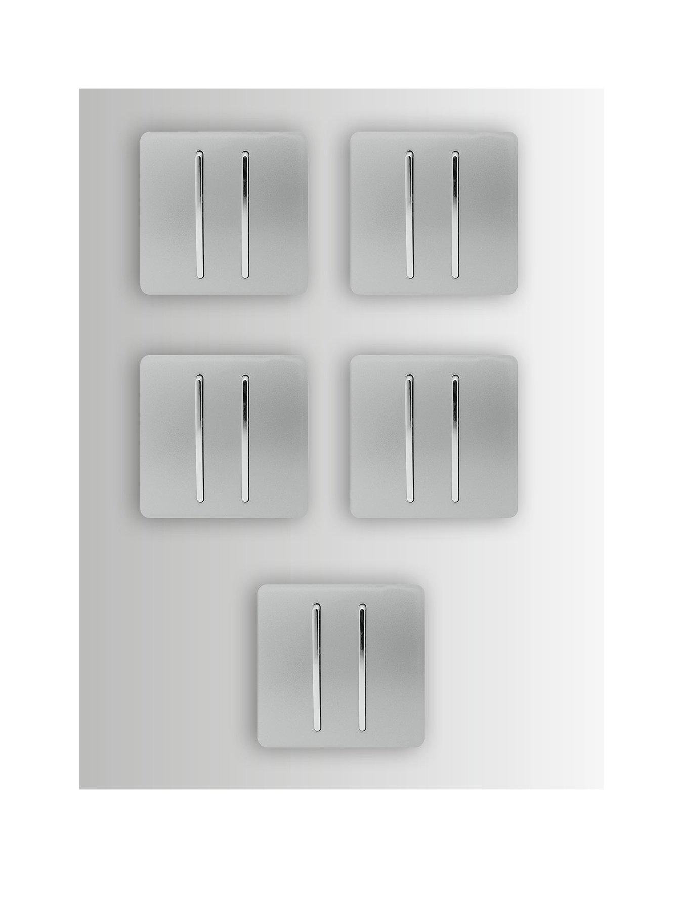 Product photograph of Trendiswitch 2g 2w 10 Amp Switch 5 Pack from very.co.uk