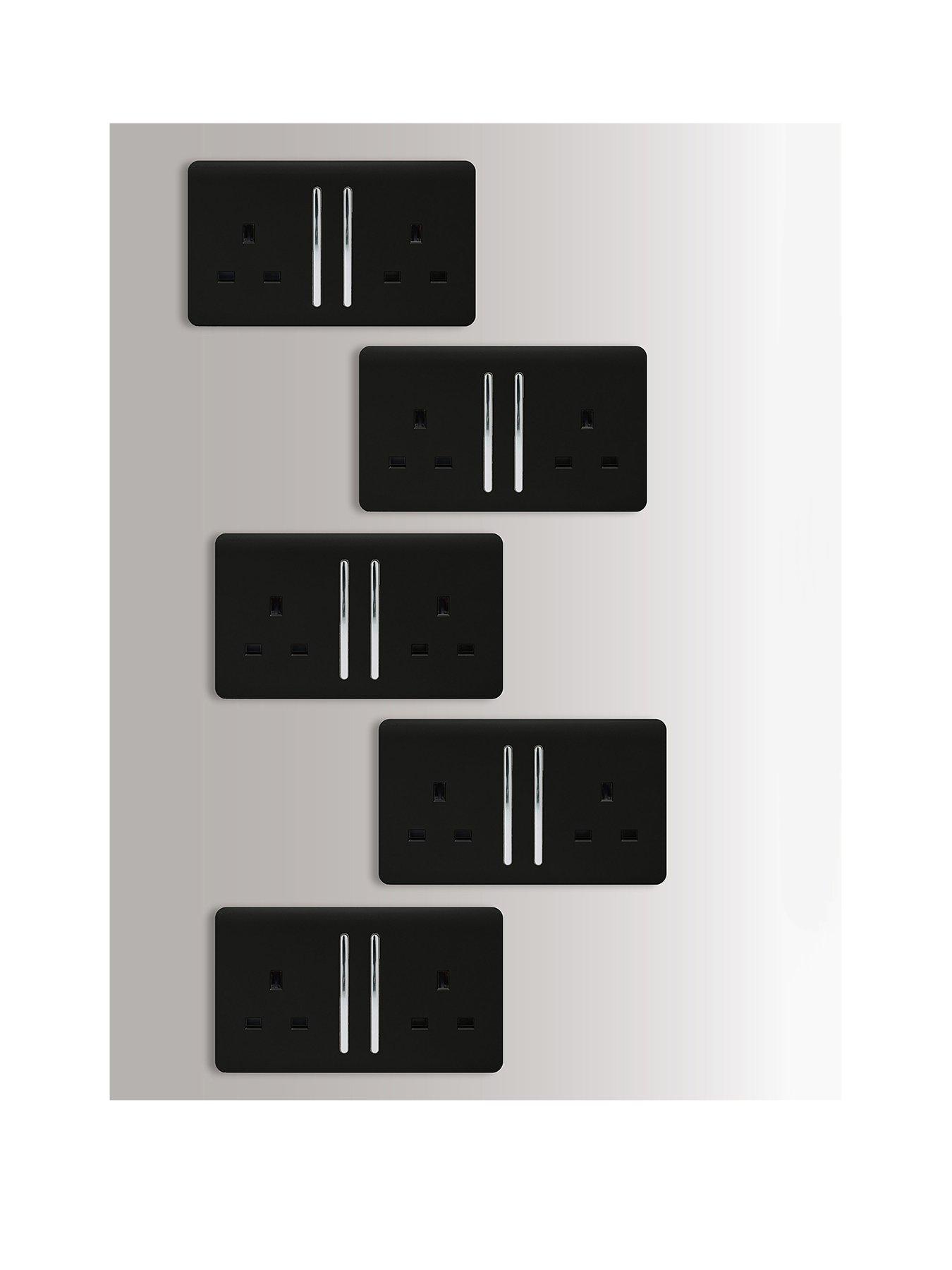 Product photograph of Trendiswitch 2g 13a Switched Socket Five Pack from very.co.uk