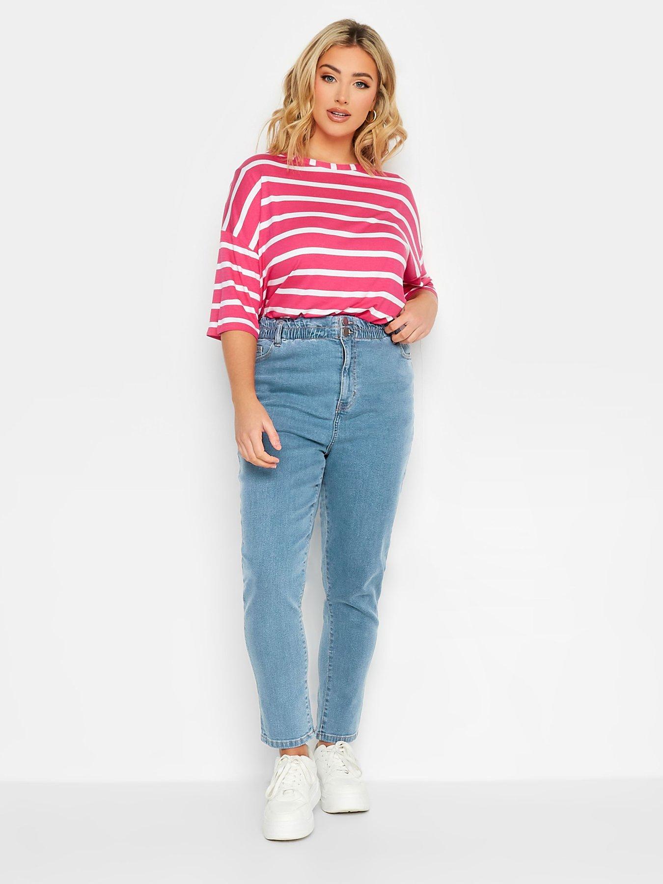 Elastic best sale top jeans