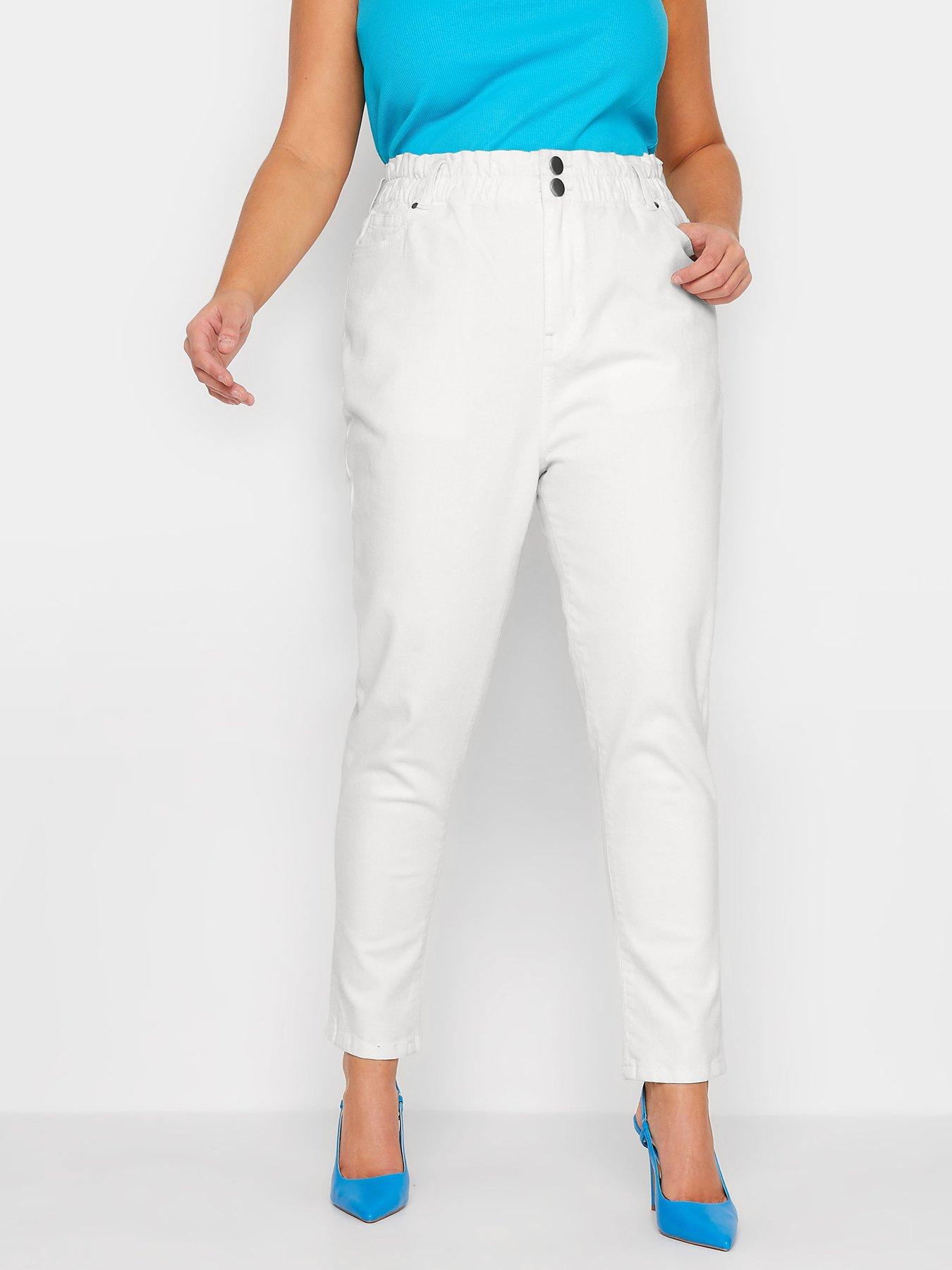 White stretch jeans best sale ladies