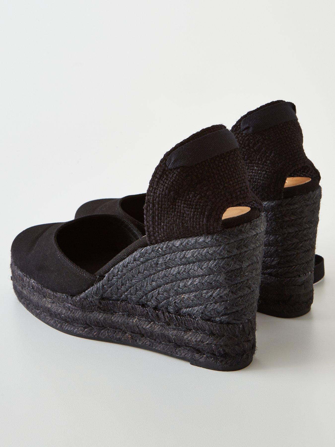 Castaner carina wedge espadrilles black best sale