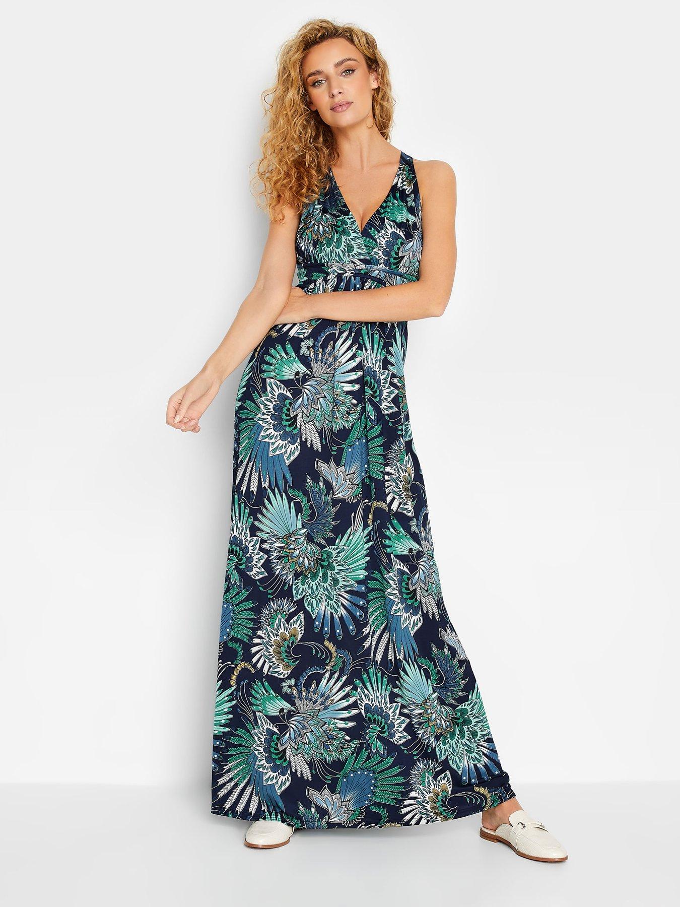 Long Tall Sally Blue V Neck Floral Maxi Dress Very