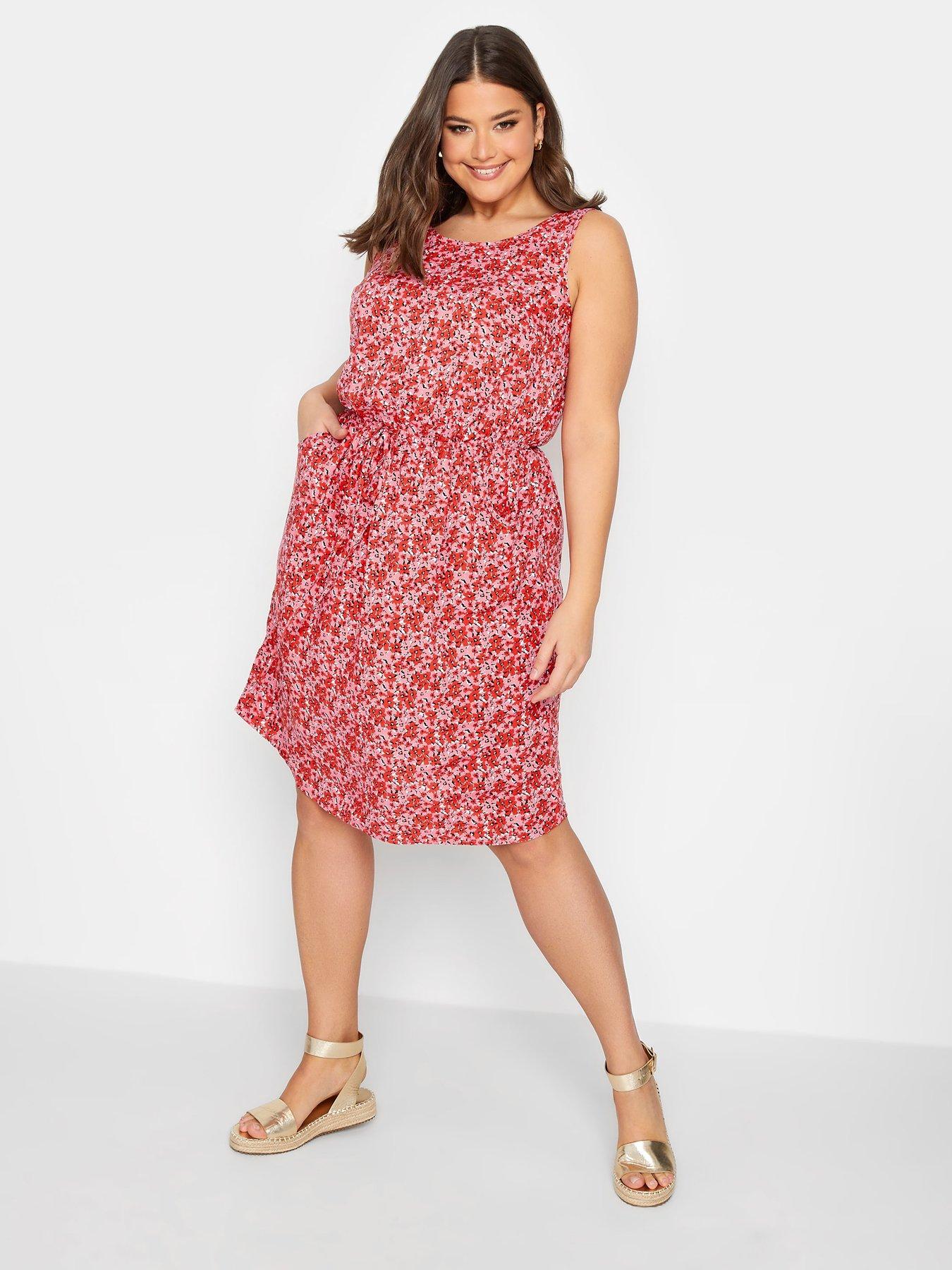 yours-woven-sleeveless-pink-ditsy