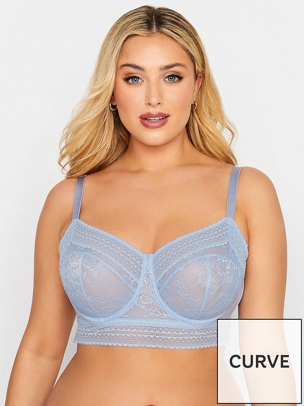 Yours Longline Lace Underwire Non Padded Bra