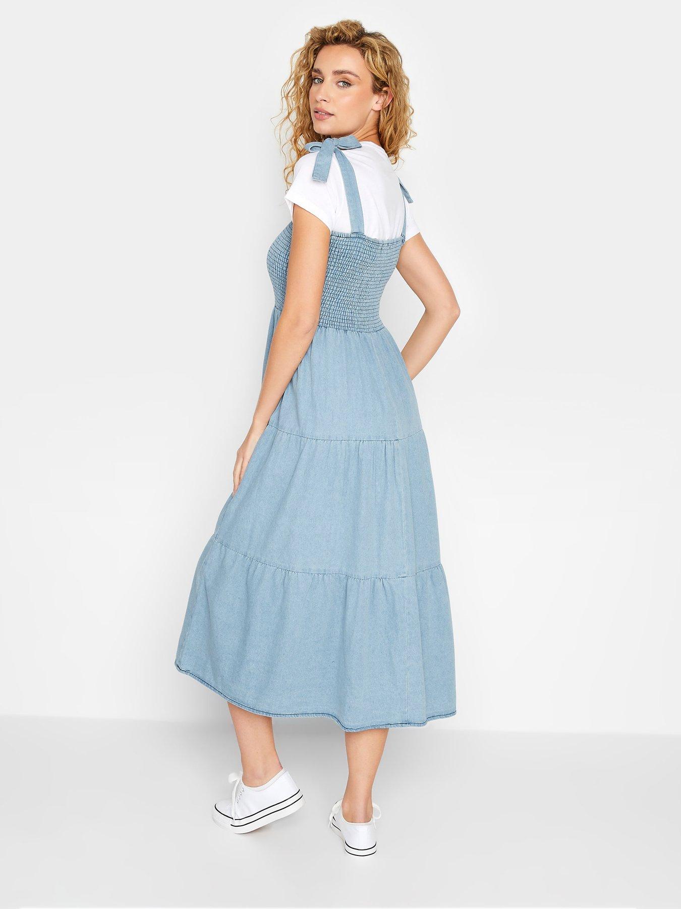 Denim pinafore dress outlet tall