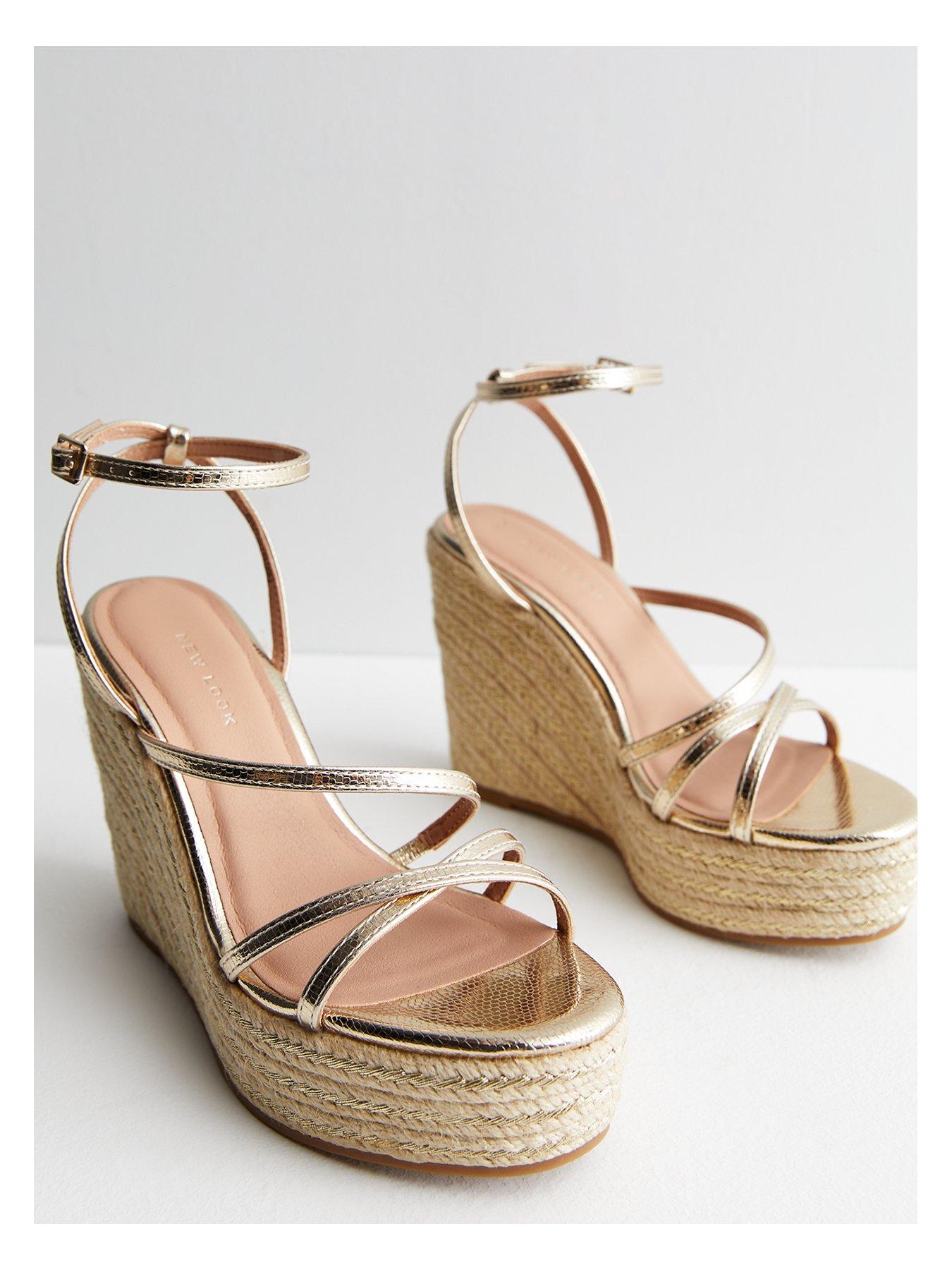 Metallic wedge sandals on sale uk