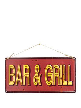 Product photograph of La Hacienda Bar And Grill Embossed Garden Wall Art from very.co.uk