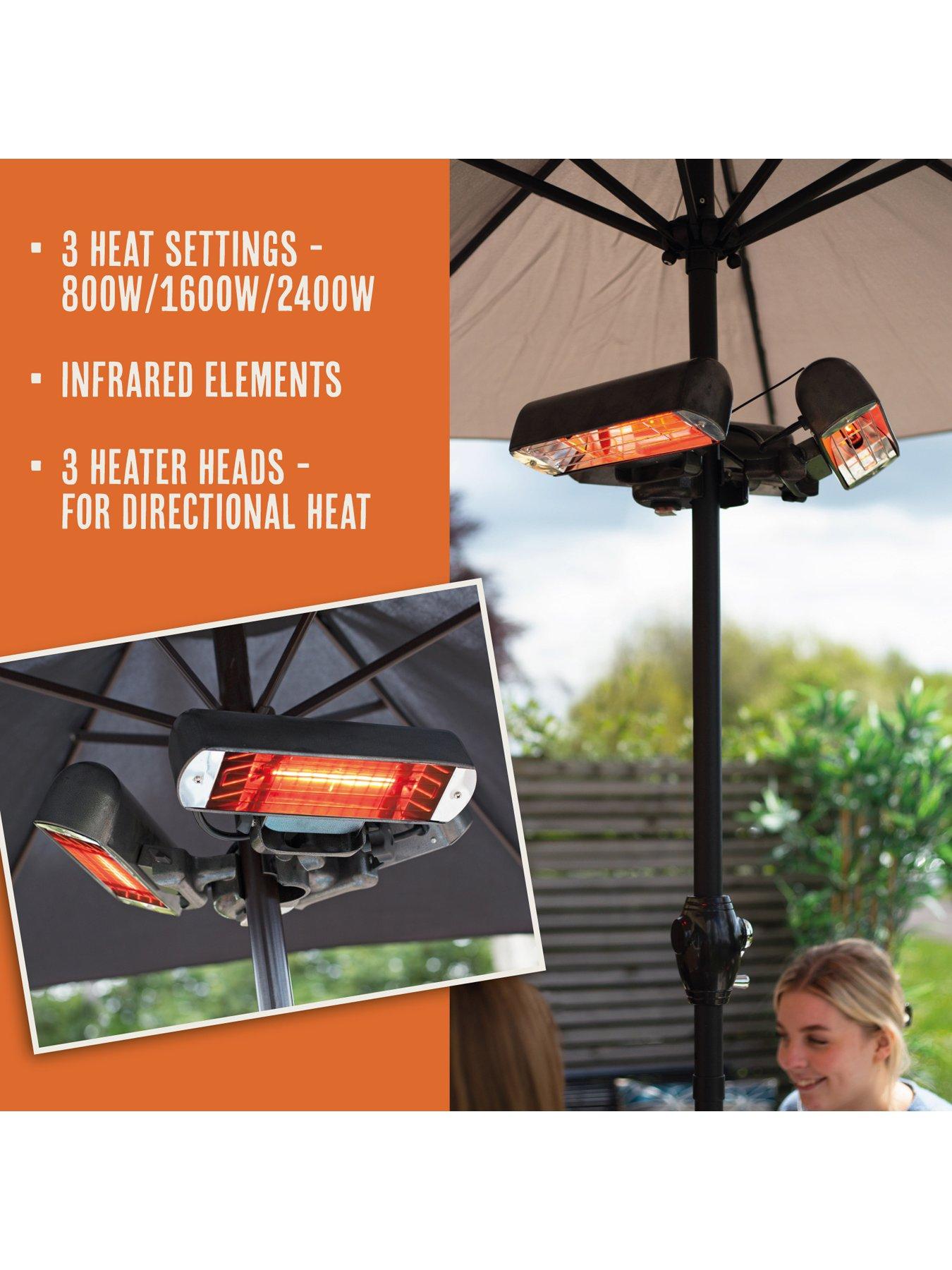 La Hacienda Heatmaster Slimline Patio Parasol Heater very.co.uk