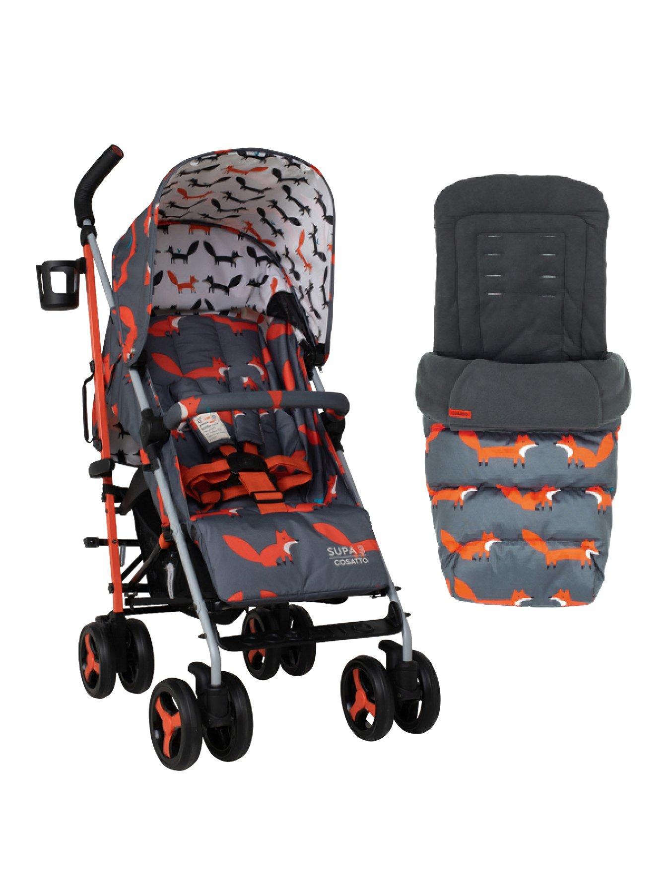 Cosatto Supa 3 Stroller with footmuff (0-25kg) - Charcoal Mister Fox