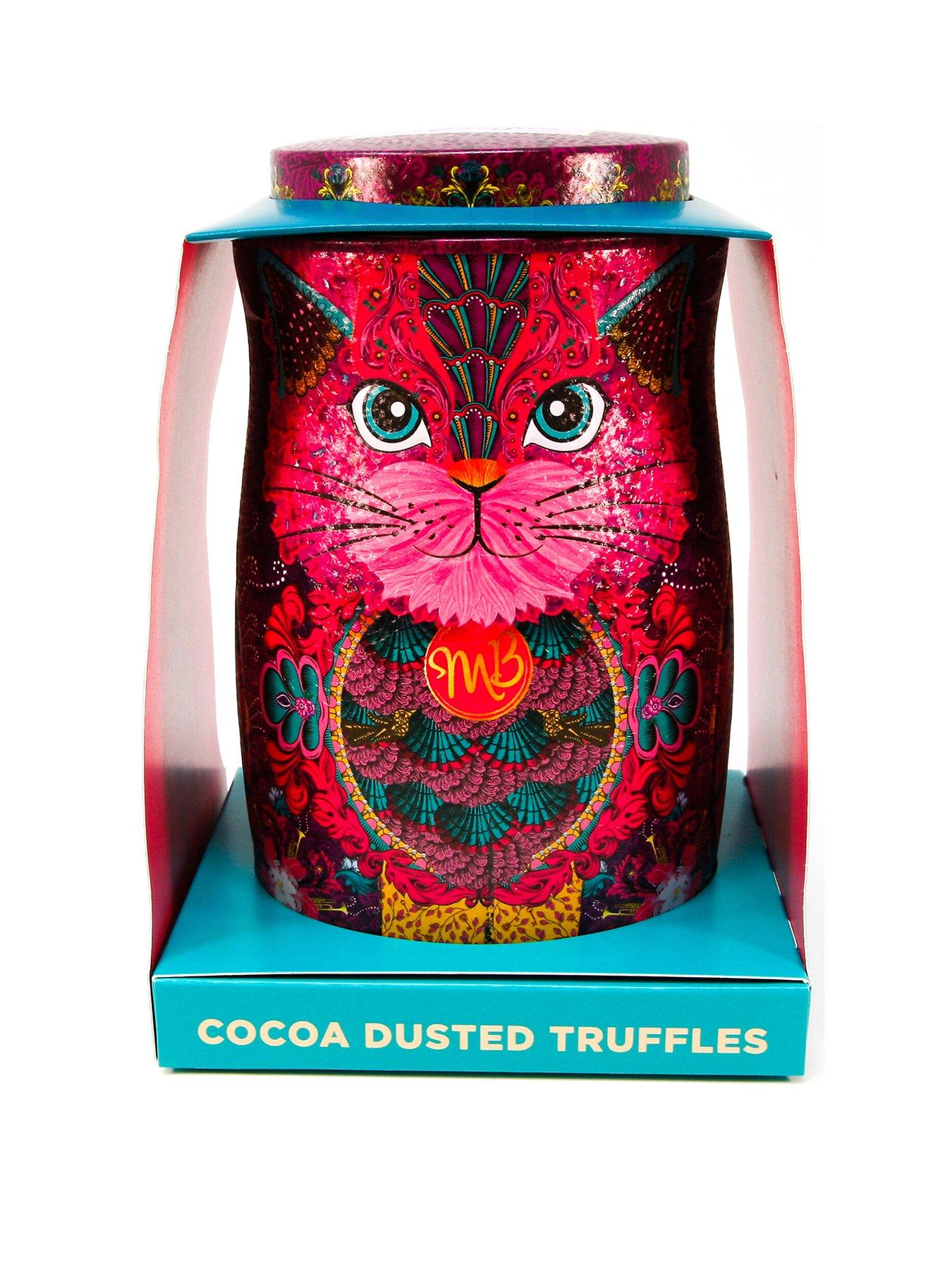 undefined Choccy Scoffy Persian Pink Cat Tin Cocoa Dusted Chocolate Truffles - 135g