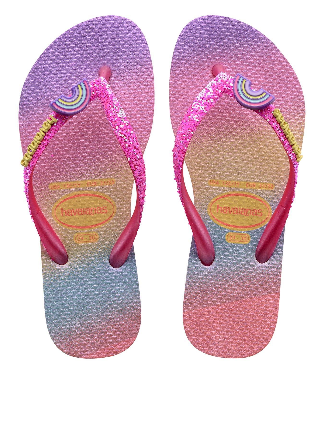 Rainbow flip flops discount kids