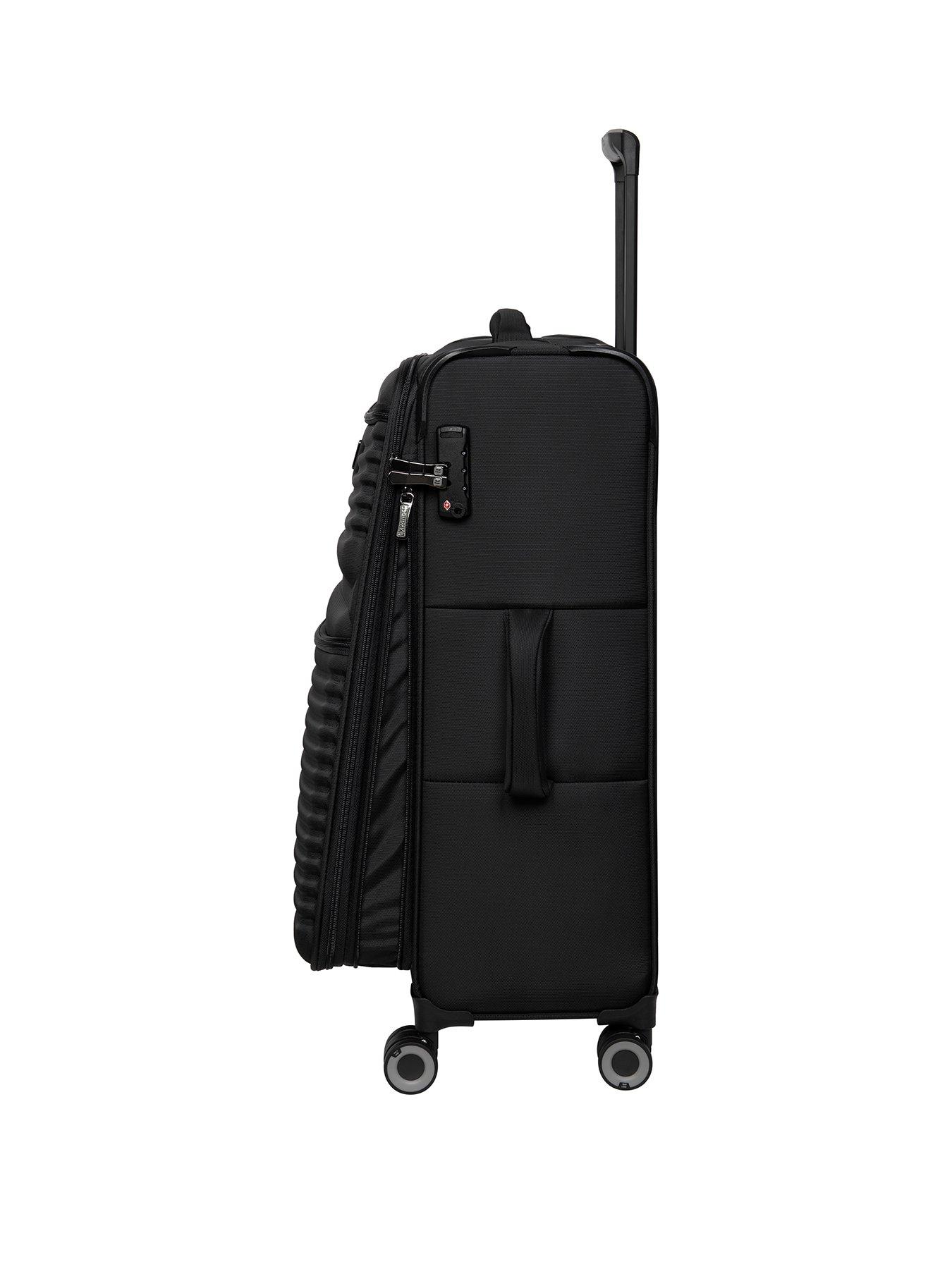 it Luggage Precursor Black Cabin Soft Suitcase Set | Very.co.uk