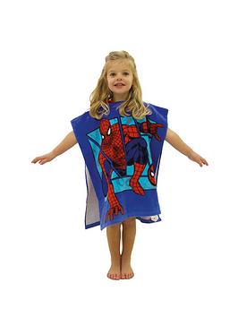 Product photograph of Marvel Spiderman Amazing Power Poncho Towel from very.co.uk