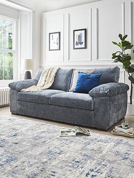 Product photograph of Very Home Salerno Standard 3 Seater Fabric Sofa - Blue Grey - Fsc Reg Certified from very.co.uk