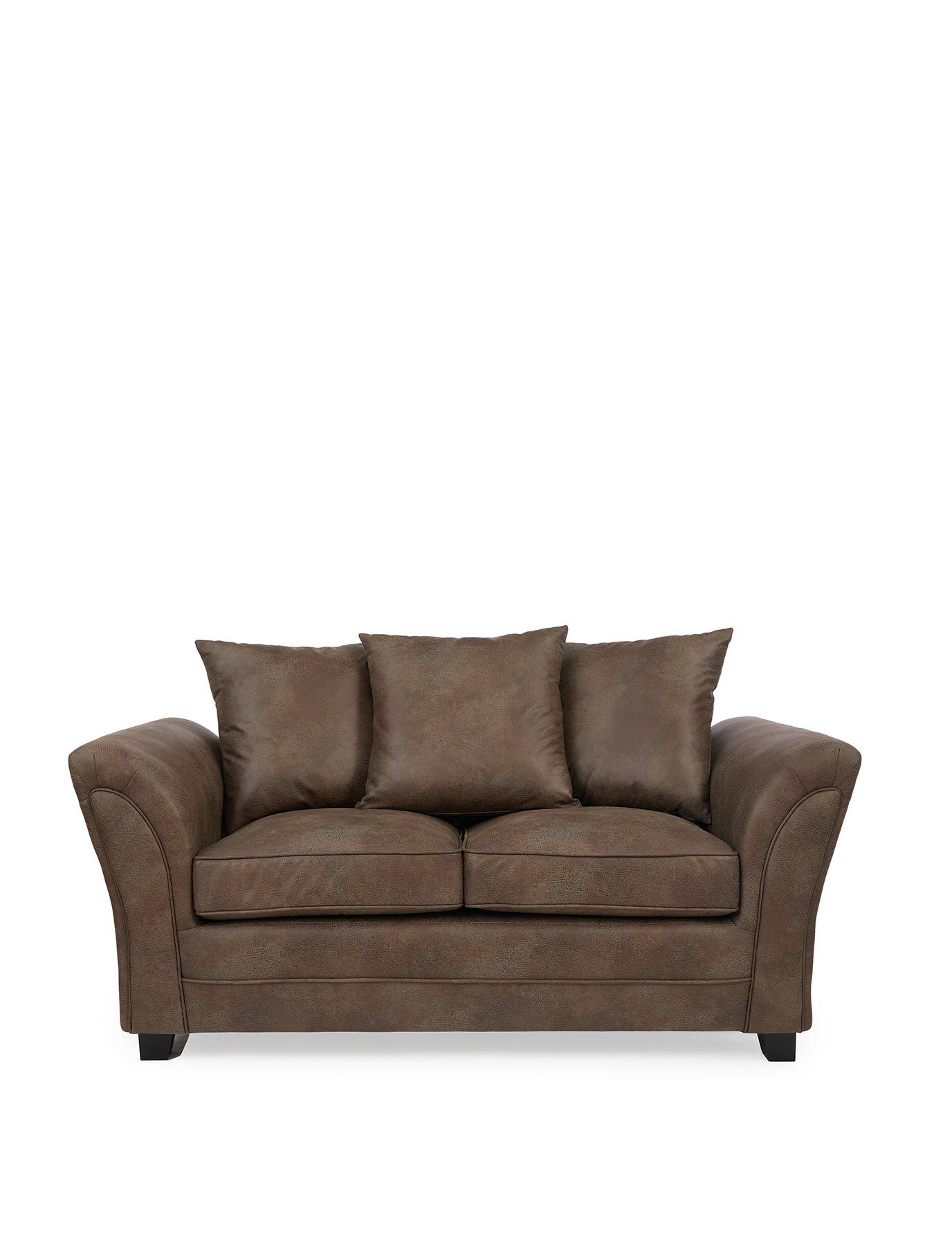 Image 2 of 6 of Very Home Dury Leather Look 2 Seater Sofa&nbsp;- FSC&reg; Certified