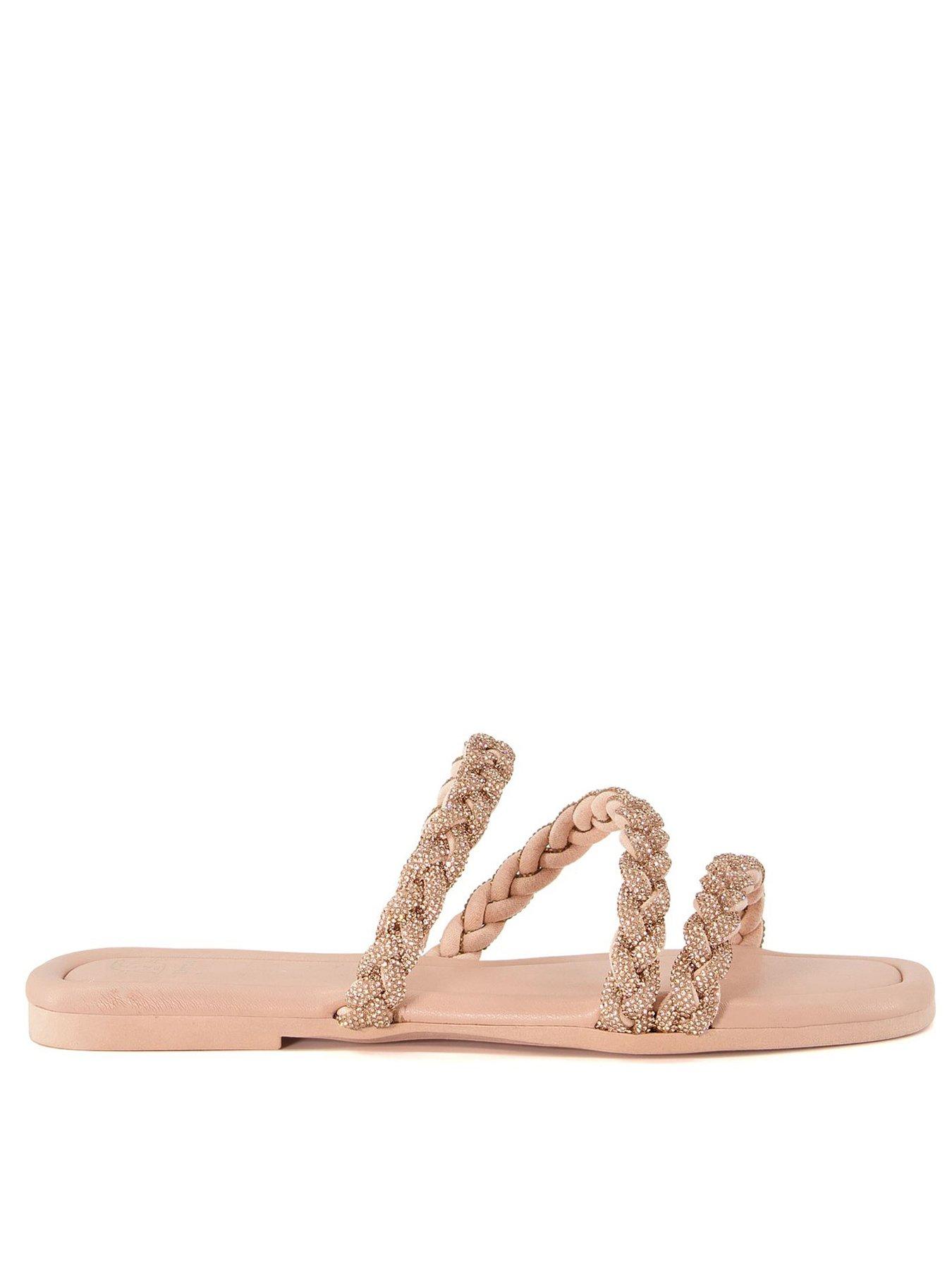 Dune London Lassa Flat Sandals - Nude | Very.co.uk