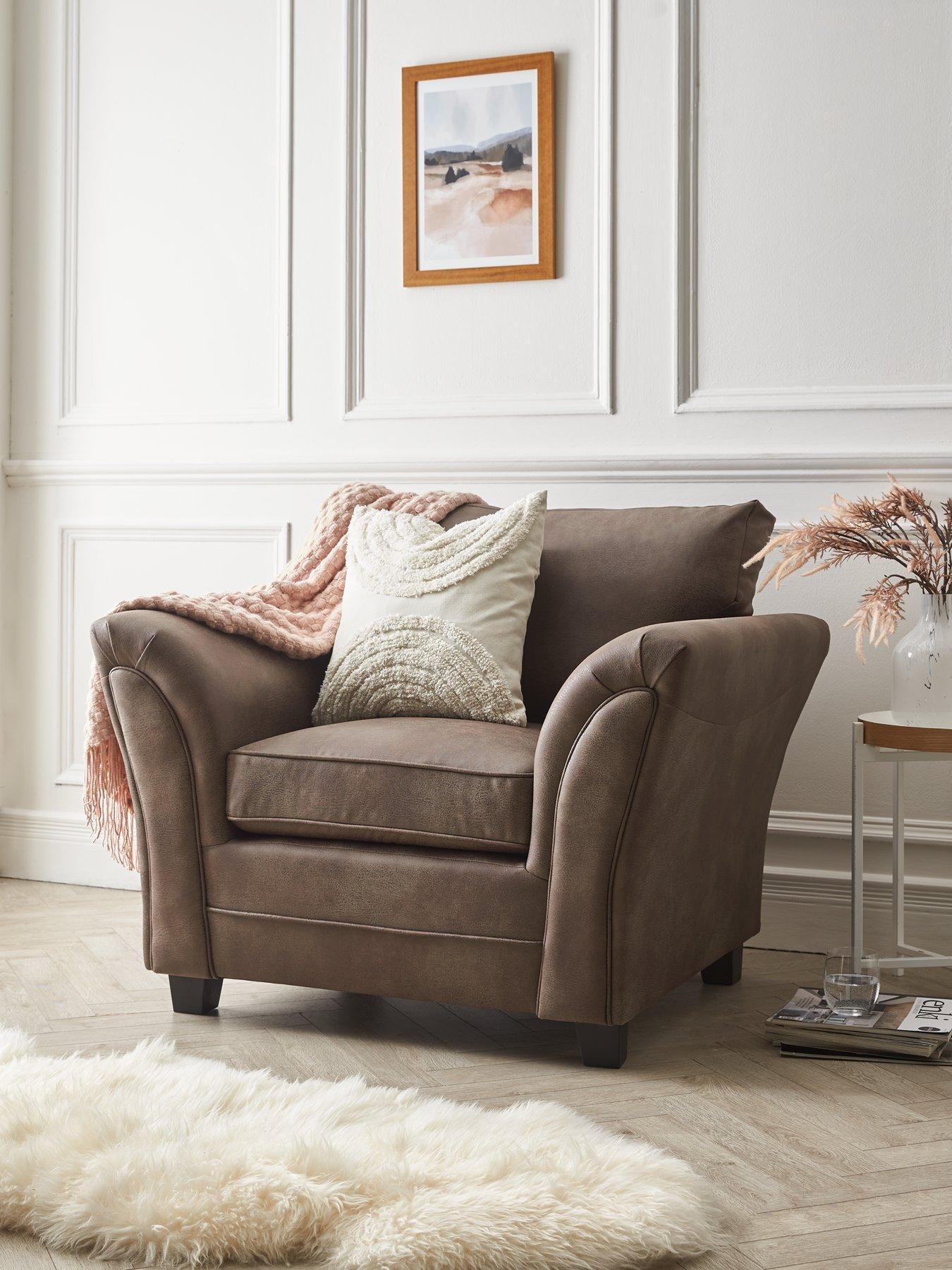 undefined Dury Leather Look Armchair - FSC® Certified