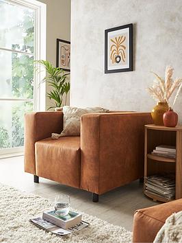 Product photograph of Very Home Clarkson Faux Suede Armchair - Fsc Reg Certified from very.co.uk