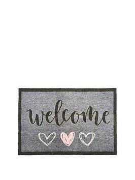 Product photograph of My Welcome Heart Doormat from very.co.uk