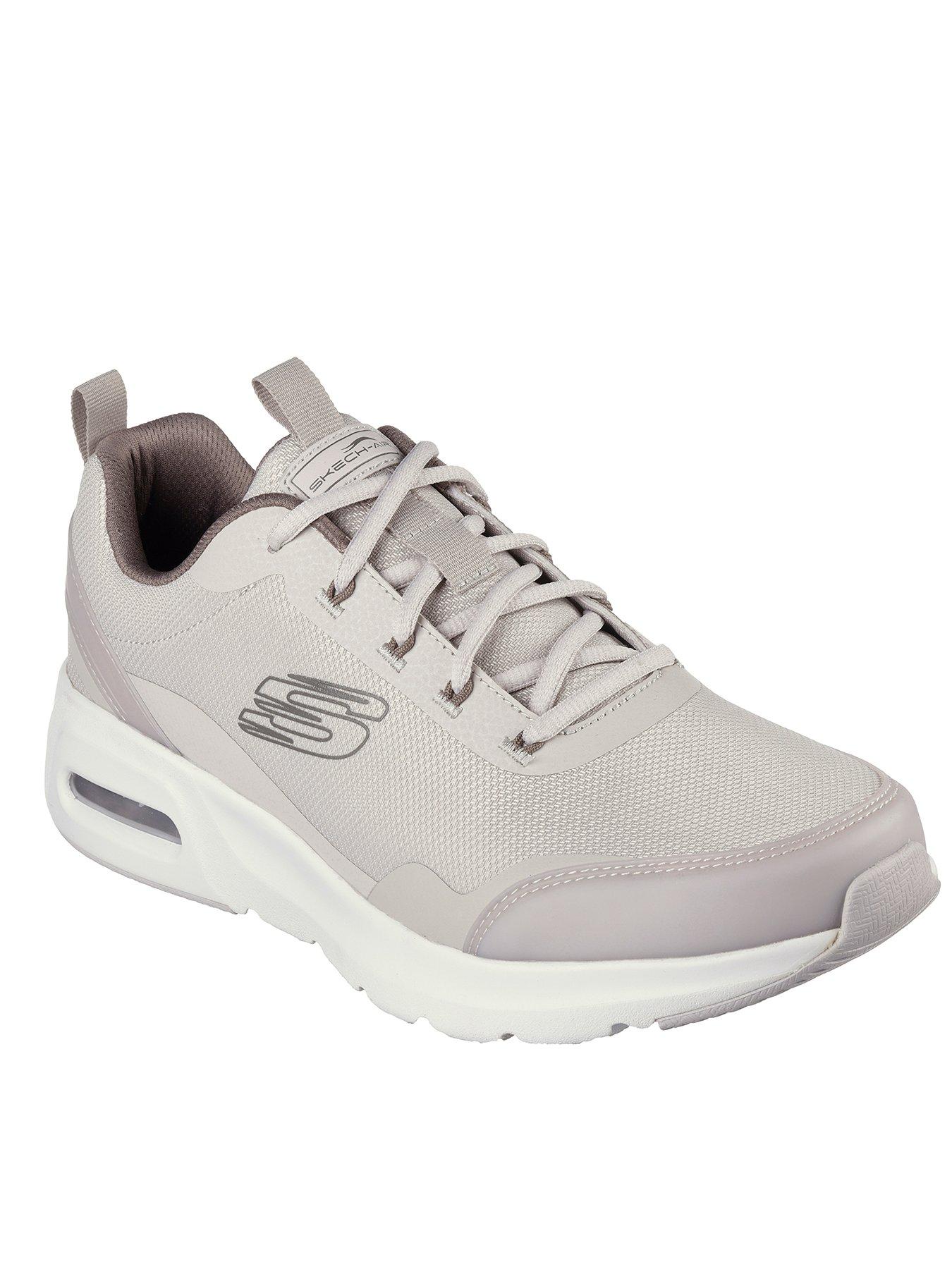 Skechers white memory outlet foam trainers