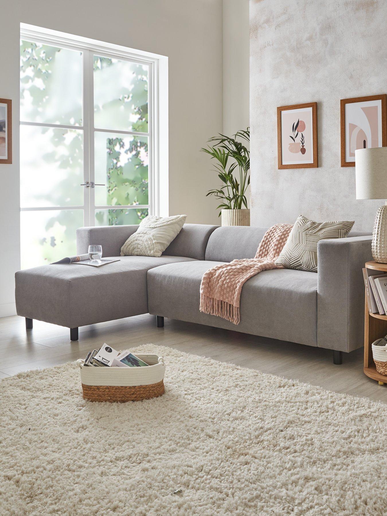 Fabric corner chaise deals sofa