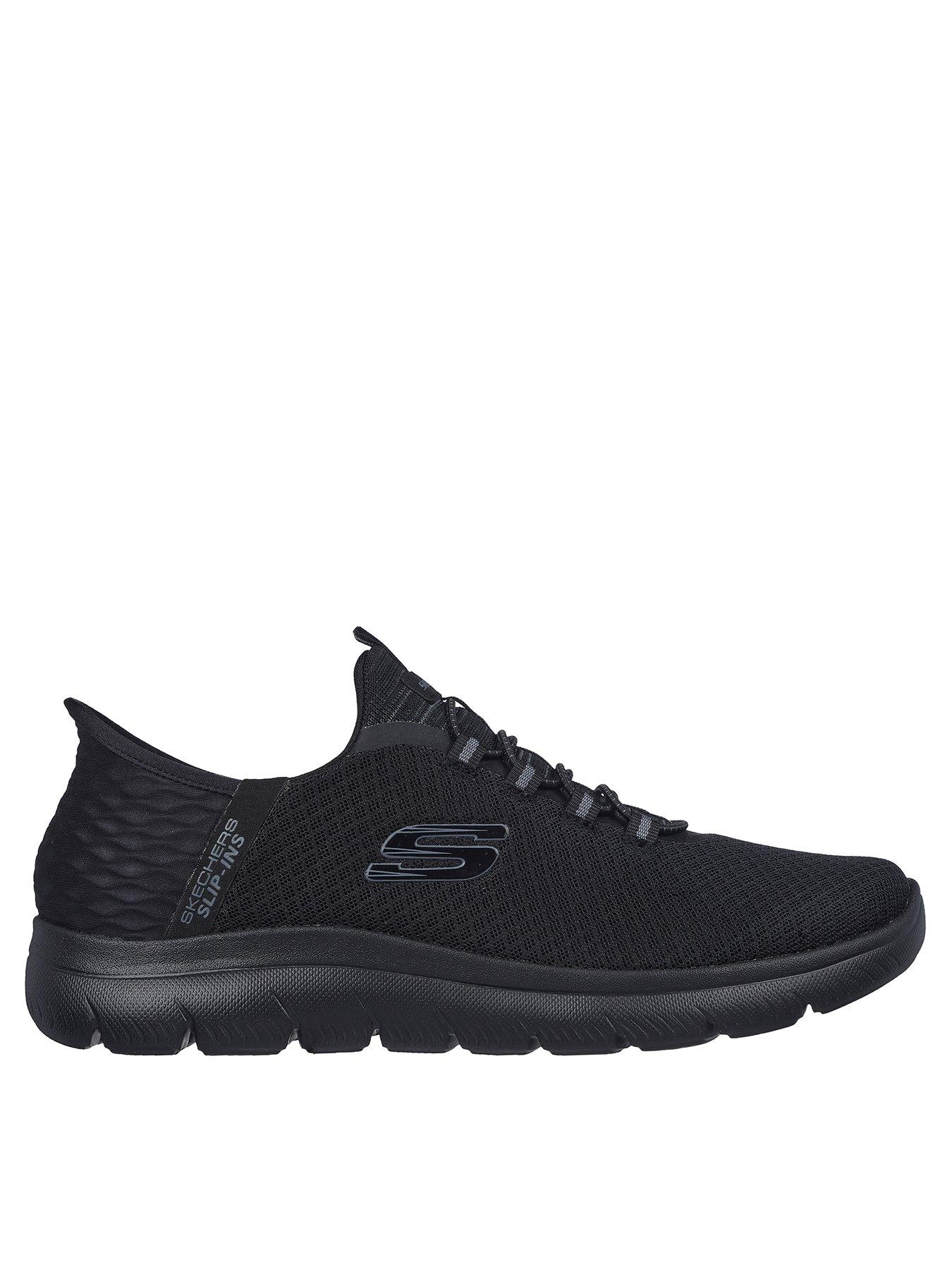 undefined Summits Mesh Slip-ins Memory Foam Trainers - Black