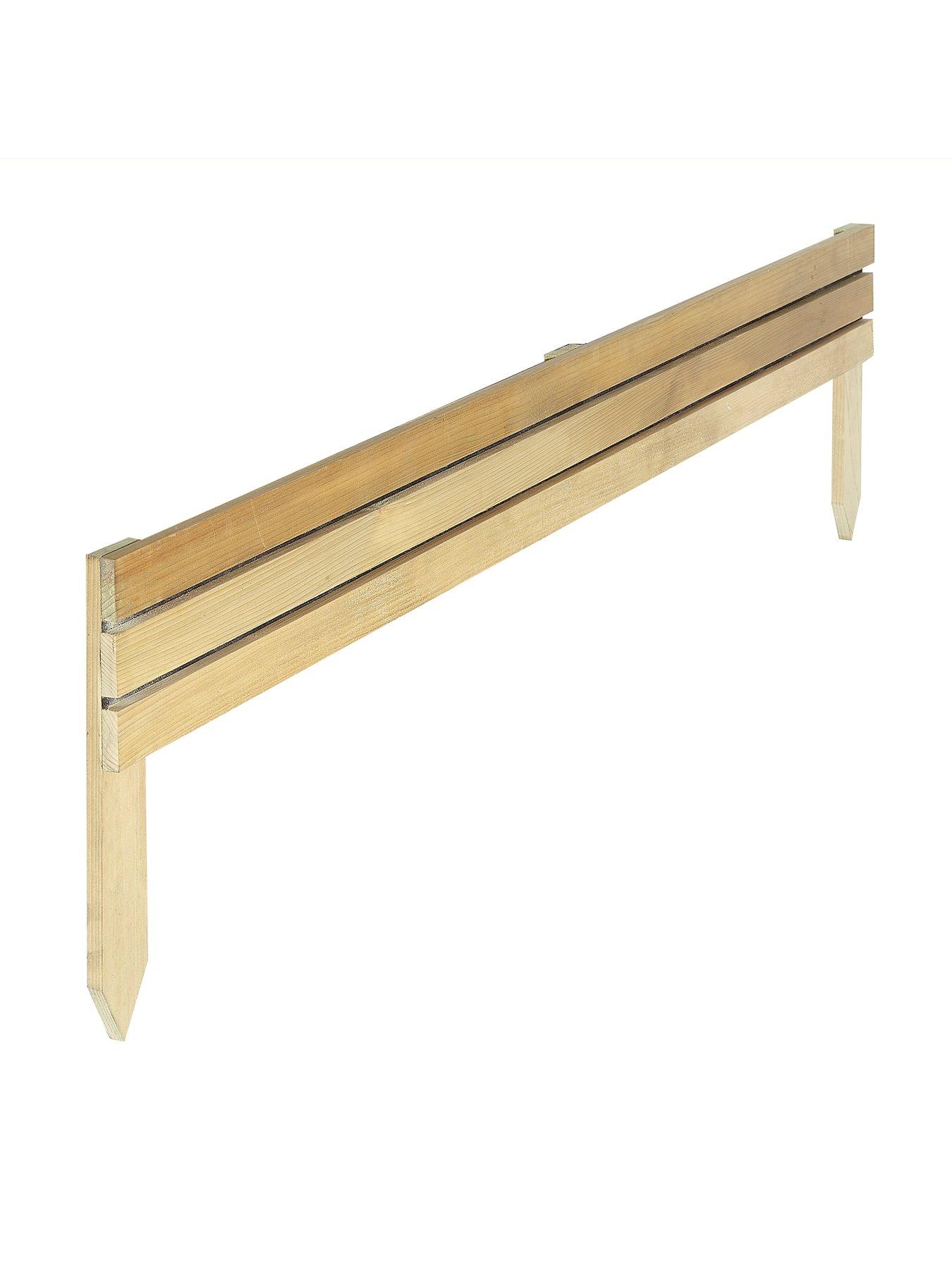 Image 2 of 4 of Rowlinson 6" Ledbury Slat Edging (Pack of 4)