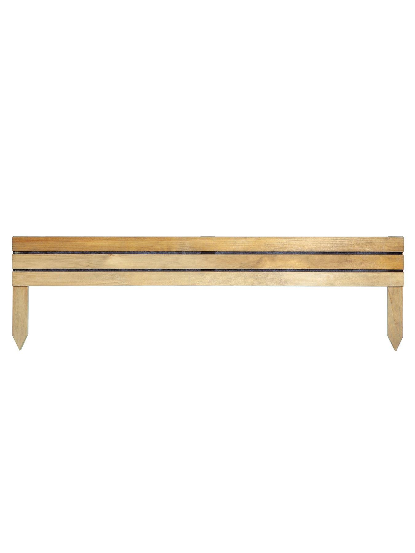 Image 3 of 4 of Rowlinson 6" Ledbury Slat Edging (Pack of 4)