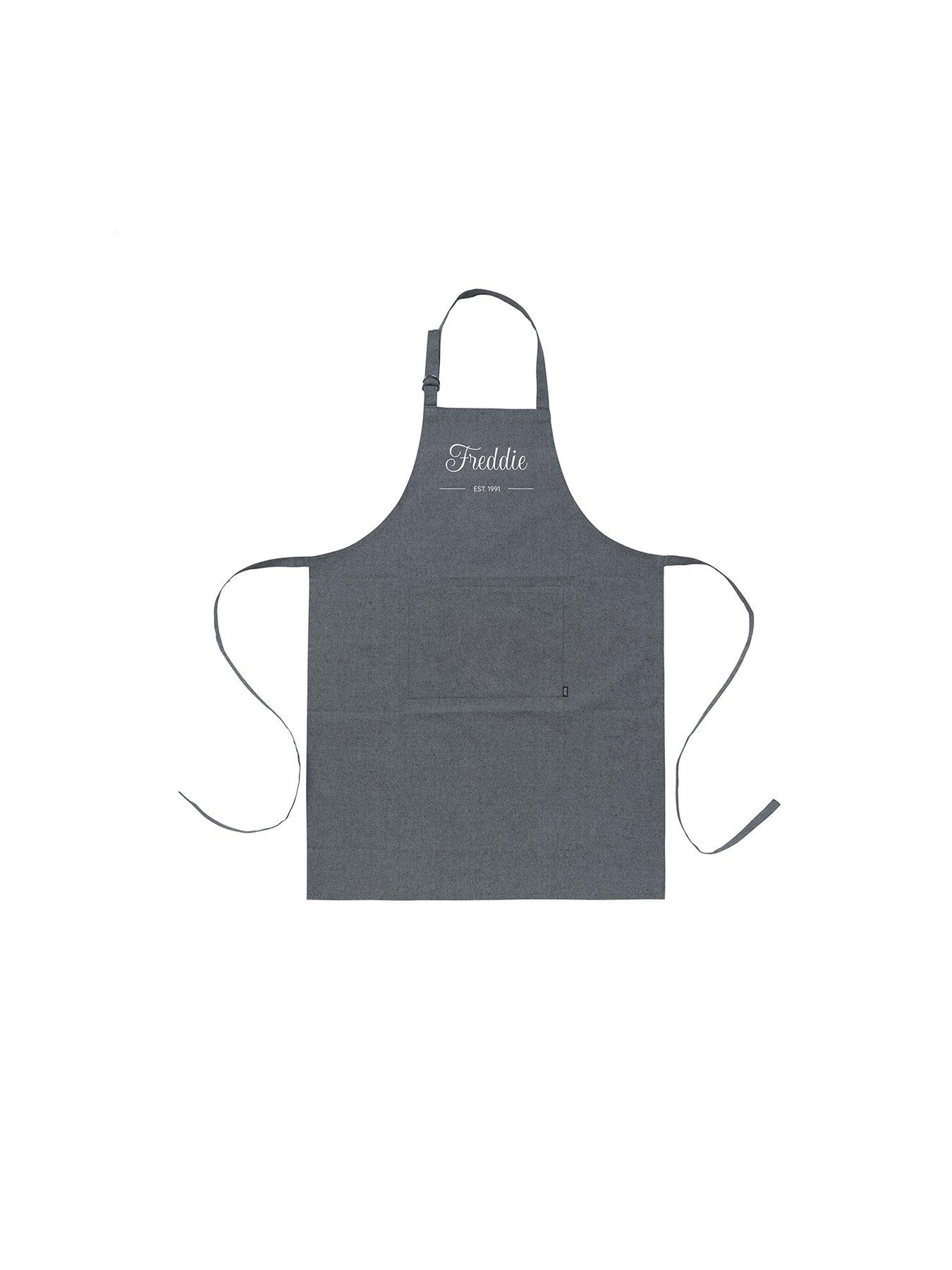 Product photograph of Treat Republic Personalised Name And Date Est Cotton Apron from very.co.uk