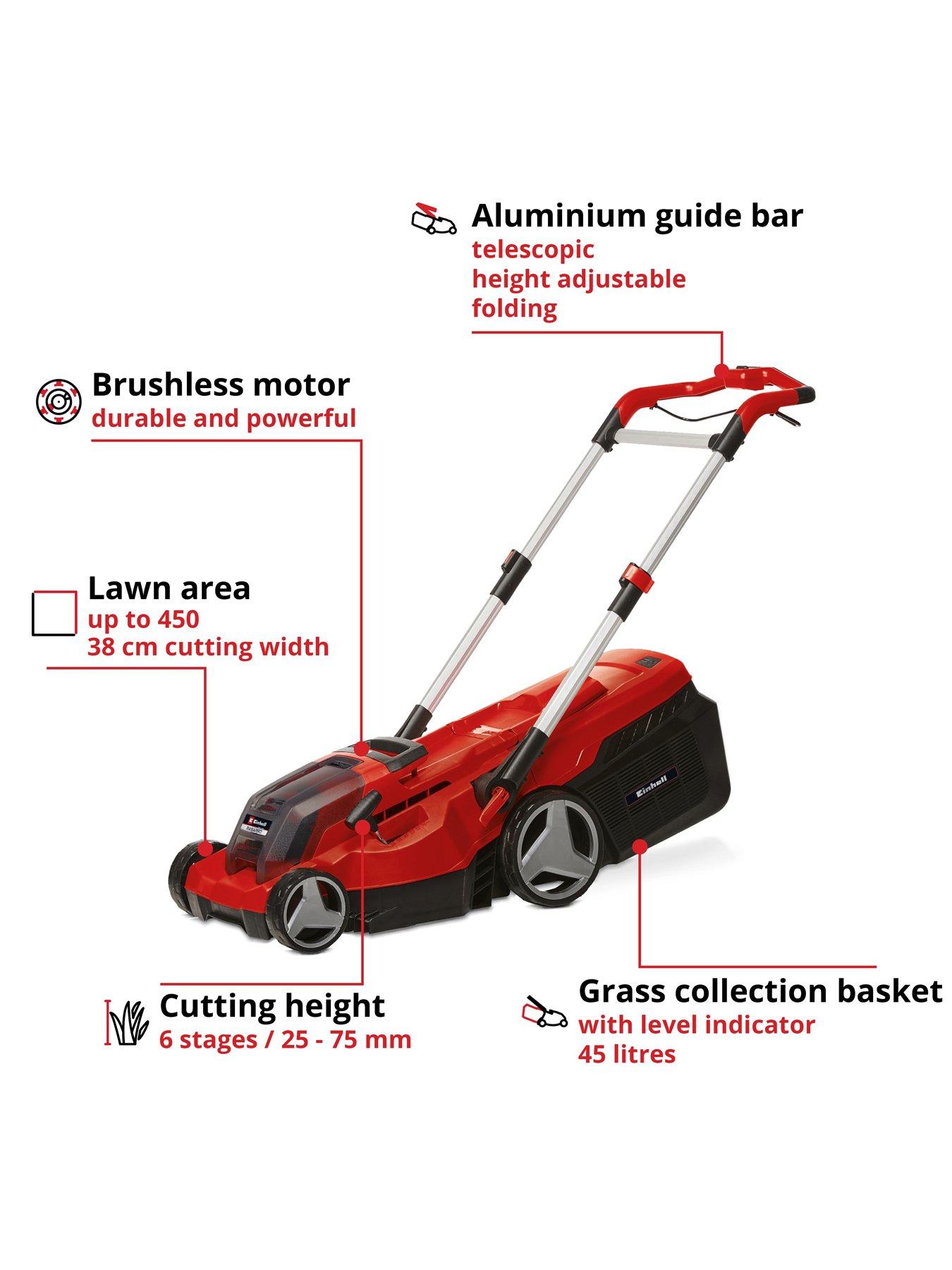 Einhell RASARRO 36 38 Cordless Lawn Mower 36V includes batteries Very