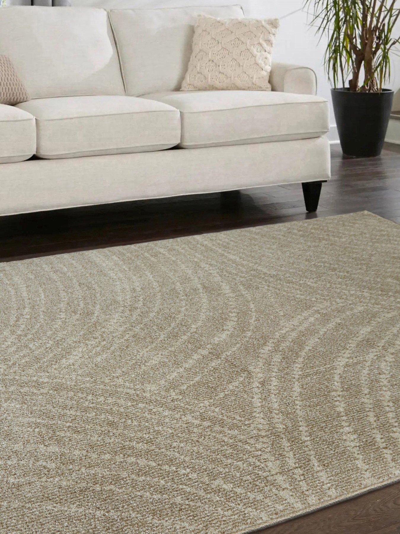 Product photograph of Very Home Villa Curved Lines Rug from very.co.uk