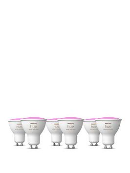 Philips Hue Hue White  Colour Ambiance Smart Spotlight 6 Pack Led 4.3W Gu10 With Bluetooth