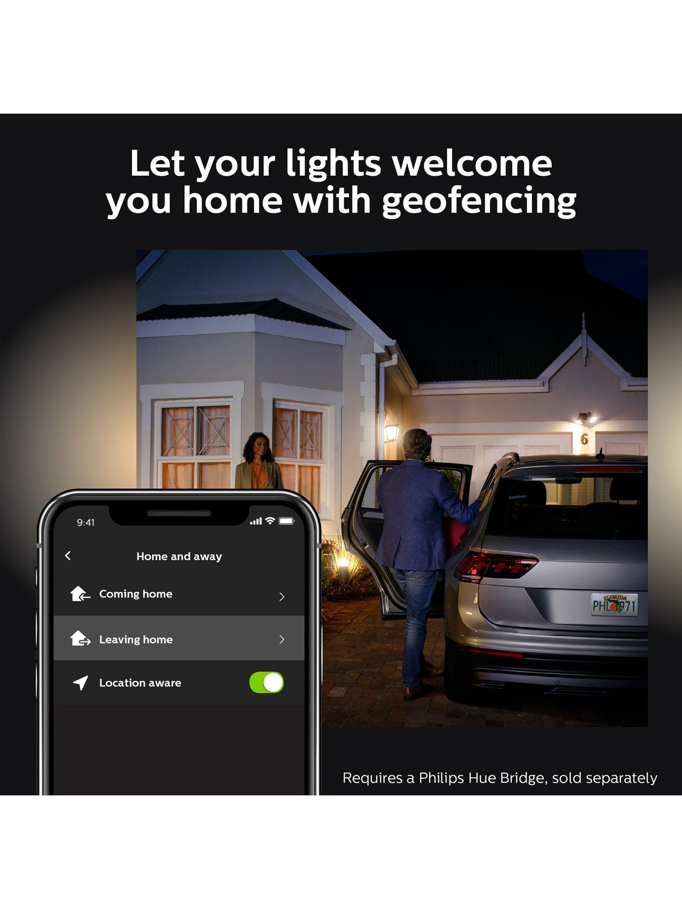 Image 6 of 8 of Philips Hue Hue Lily White and Colour Ambiance Outdoor Smart Spotlight Base Kit with Hue Bridge