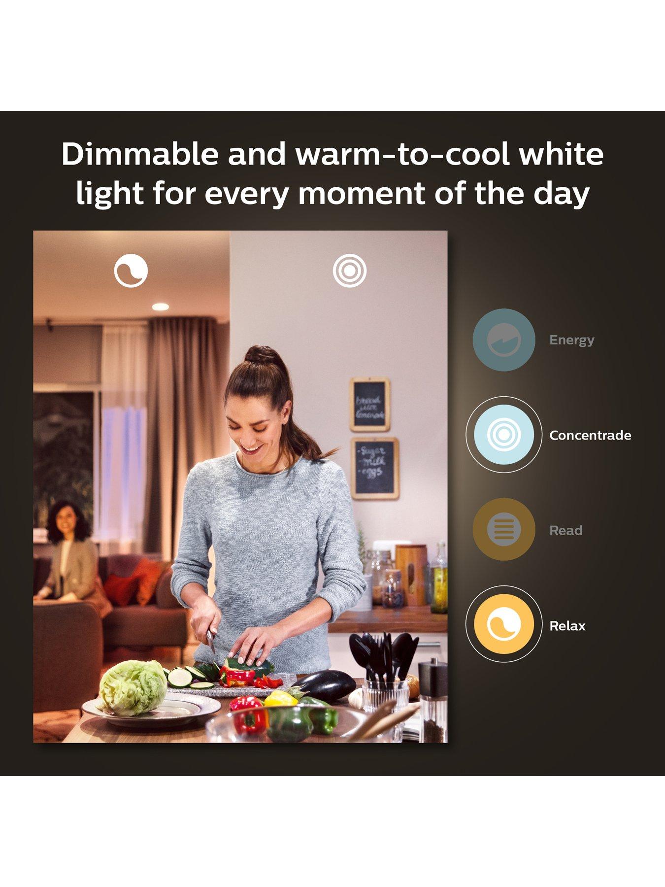 Image 4 of 7 of Philips Hue Hue White &amp; Colour Ambiance Smart Bulb 3 Pack LED 6.5W E27