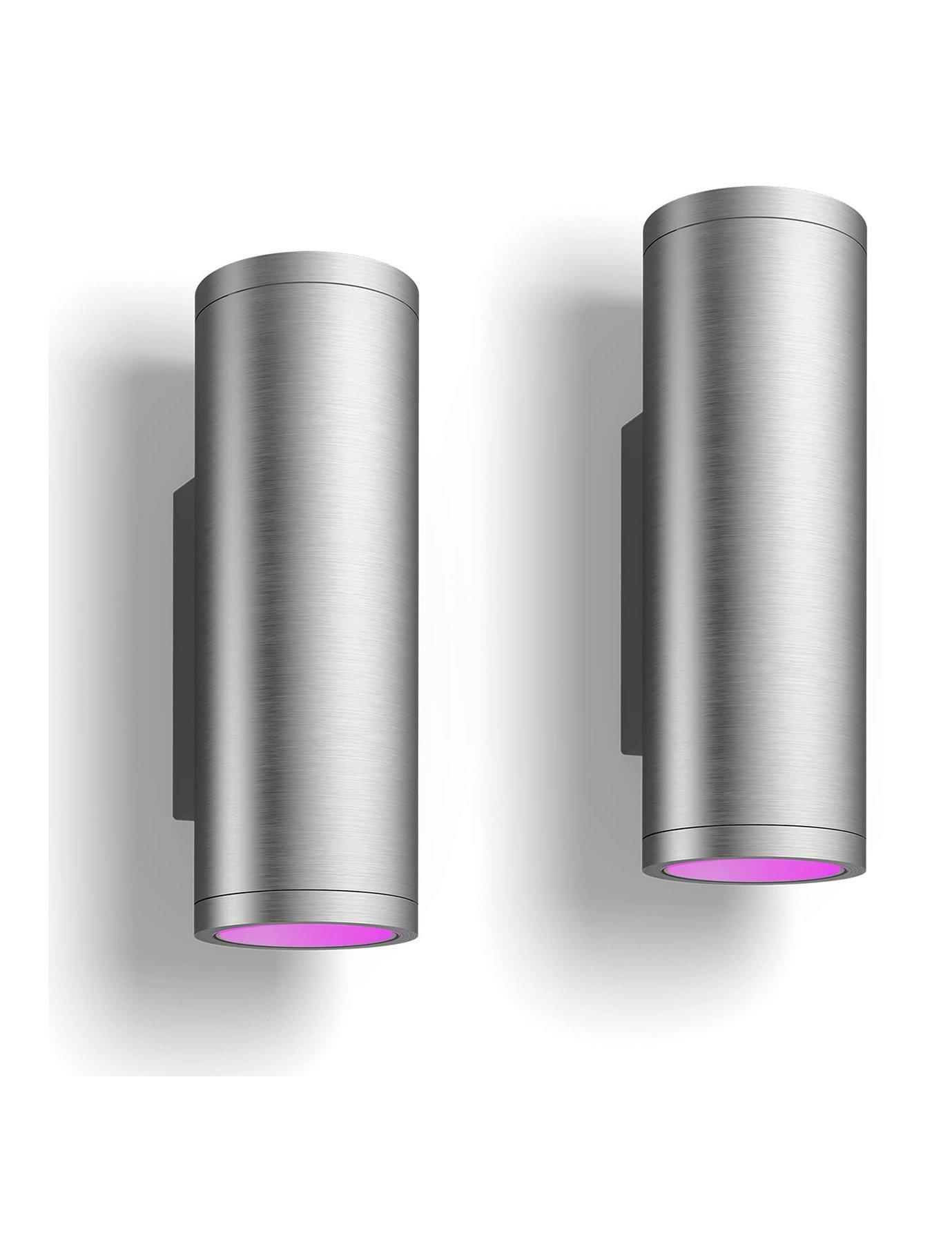 Image of Philips Hue Hue Appear White and Colour Ambiance Smart Outdoor Wall Light Innox Twin Pack