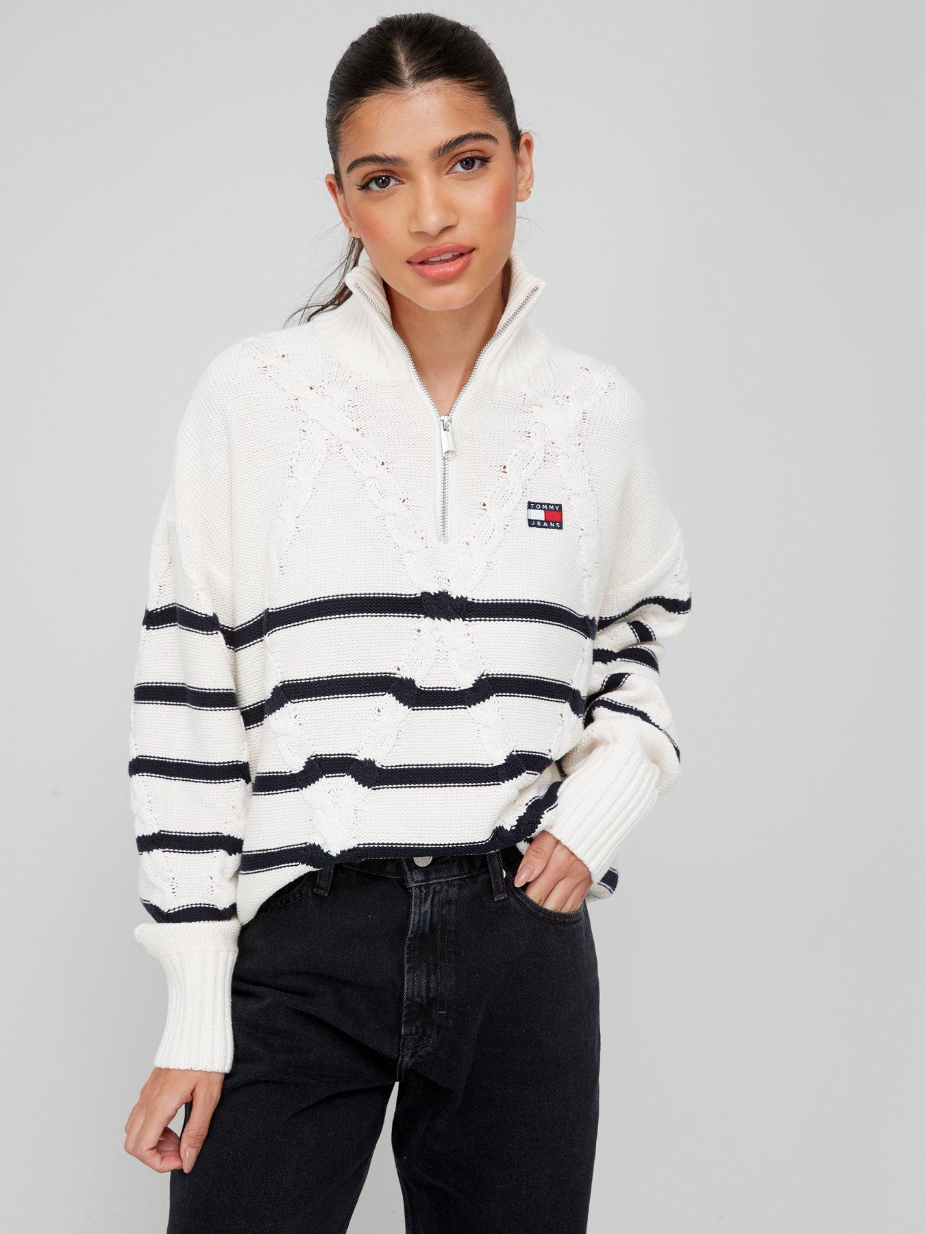 Tommy jeans jumper on sale white