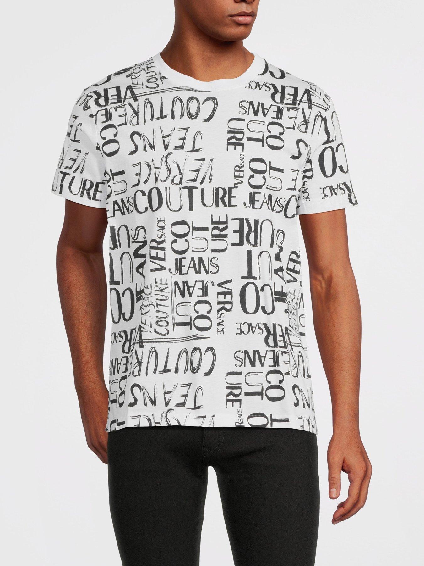 Men's Versace Jeans Cotton Shirt, All Over Versace Print