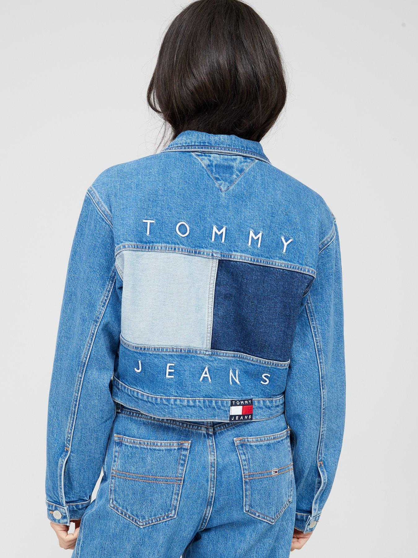 Tommy denim jacket hot sale back logo