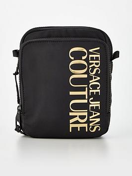 versace jeans couture gold logo cross body bag