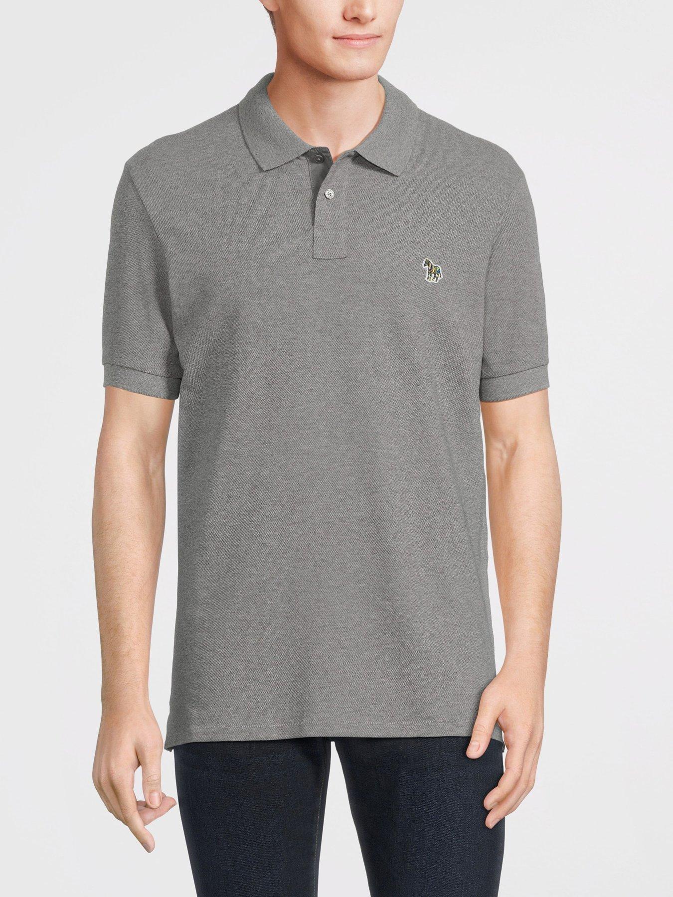 undefined Zebra Regular Fit Polo Shirt - Grey