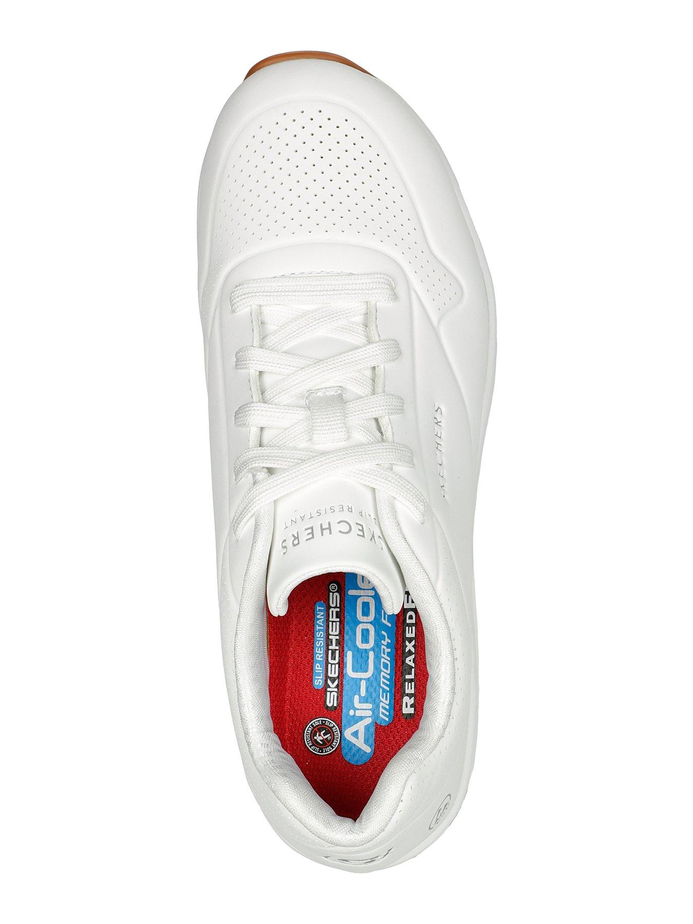 Skechers white slip on store tennis shoes