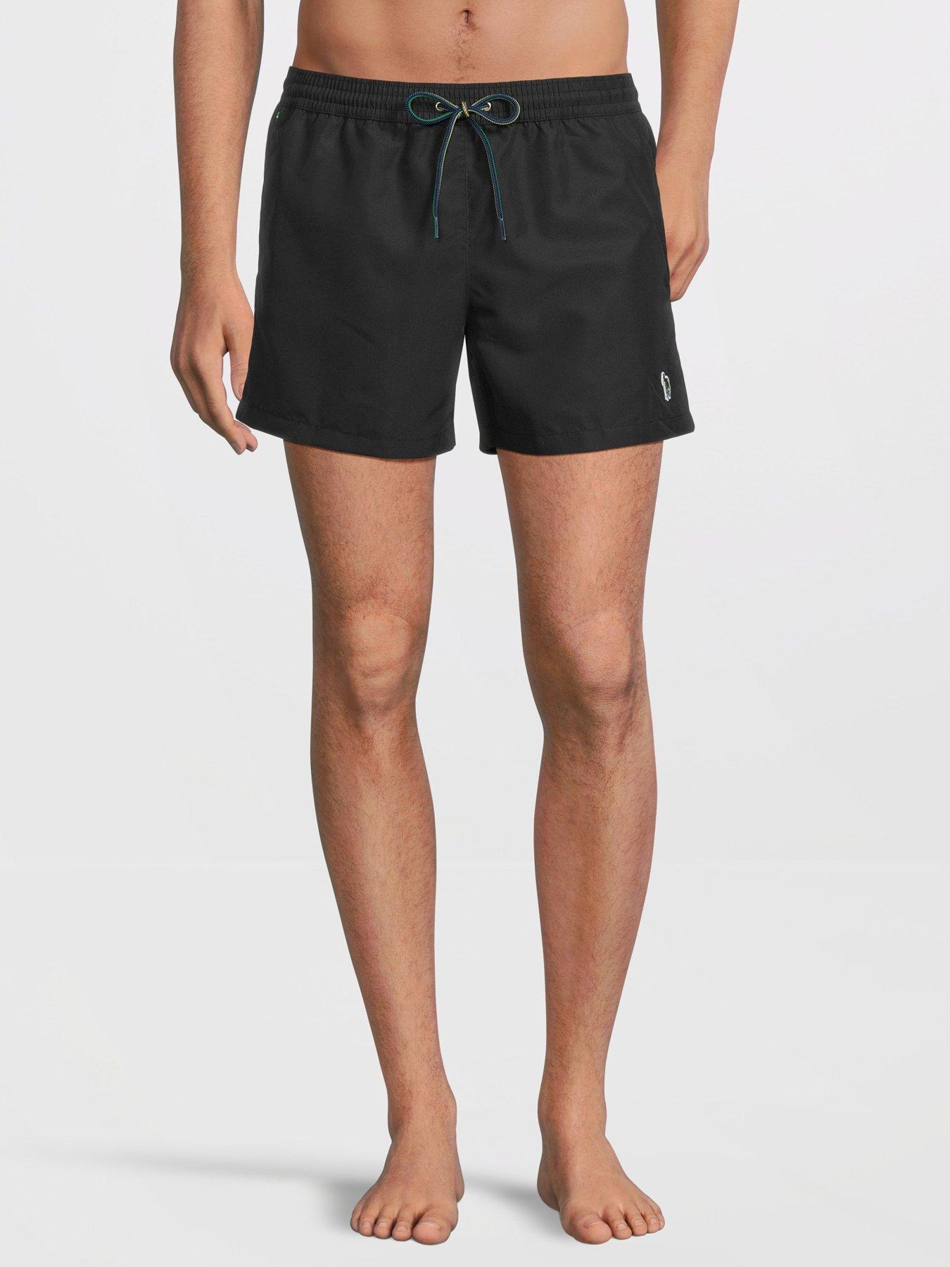undefined Zebra Logo Swim Shorts - Black