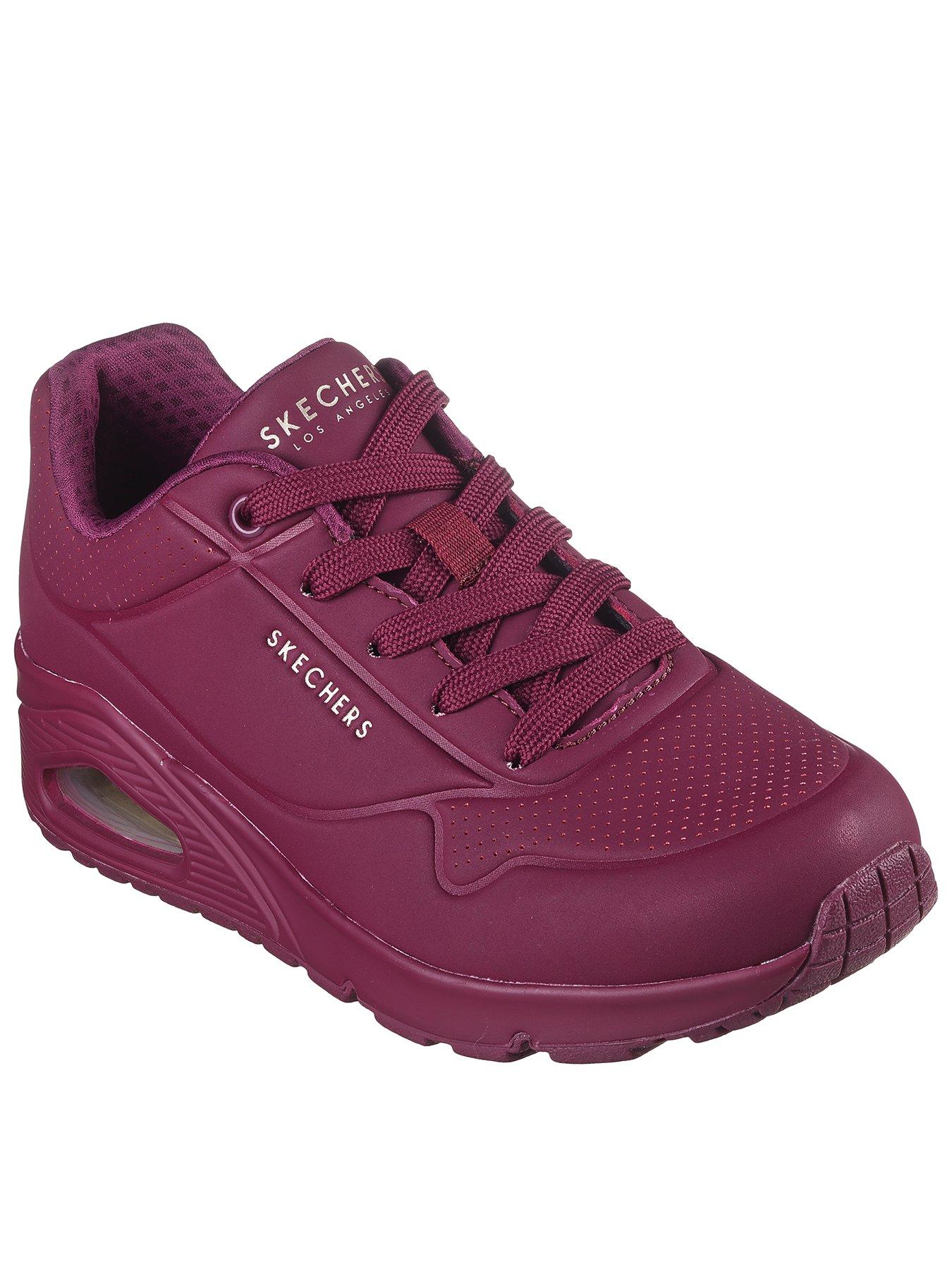 Skechers Wide Fit UNO - Trainers - hot pink durabuck/pink 