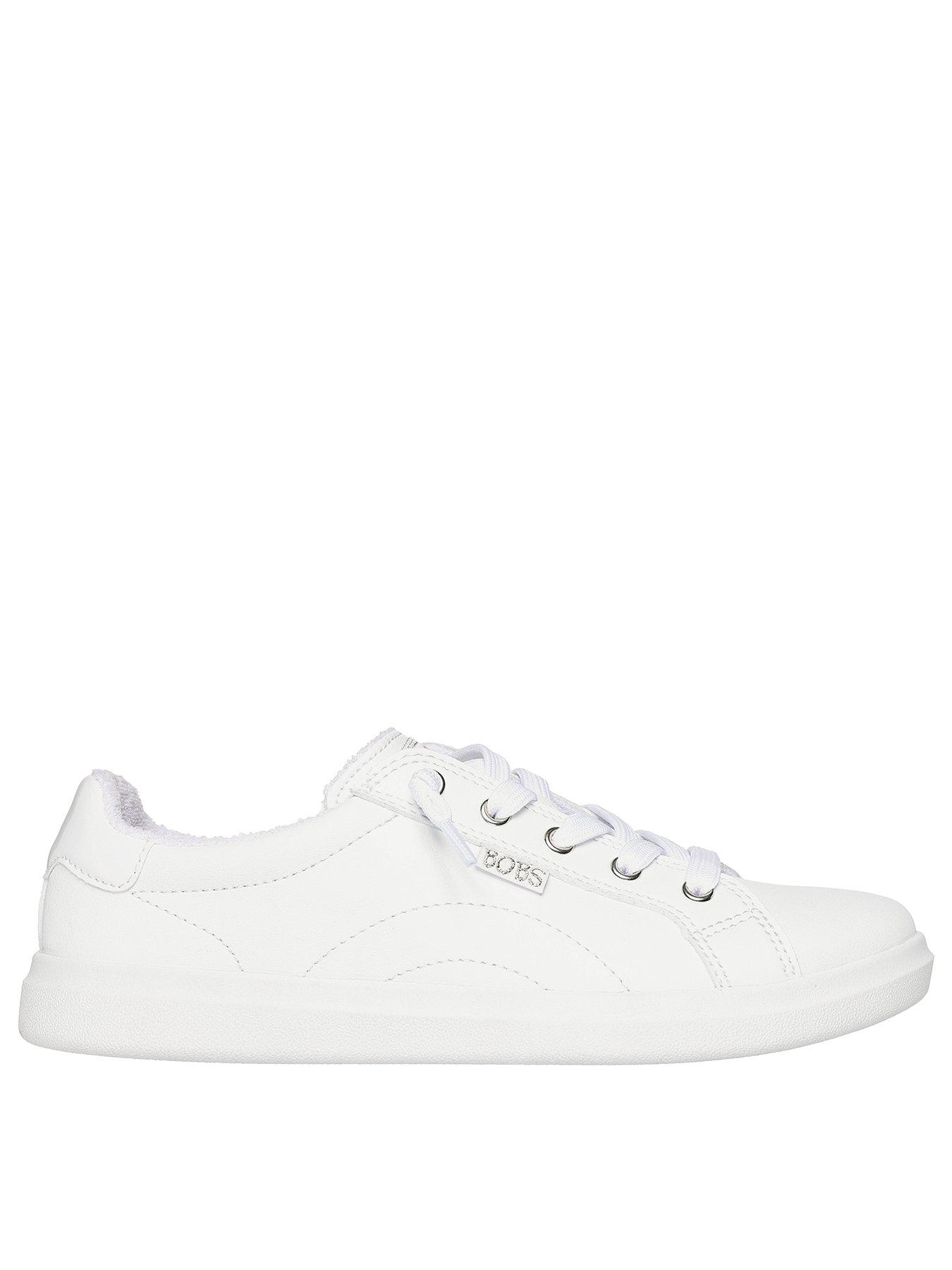Skechers Bobs D Vine Vegan Leather Faux Lace Slip On Sneaker - White ...