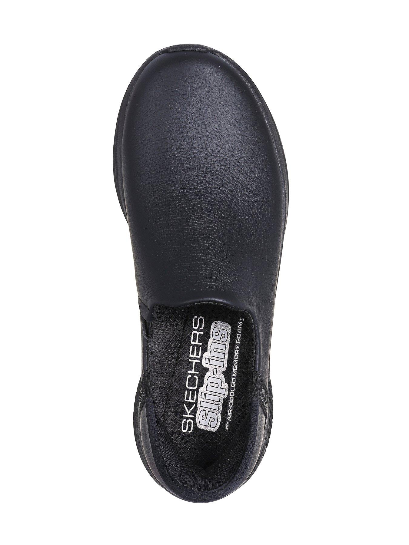 Leather slip hot sale on skechers