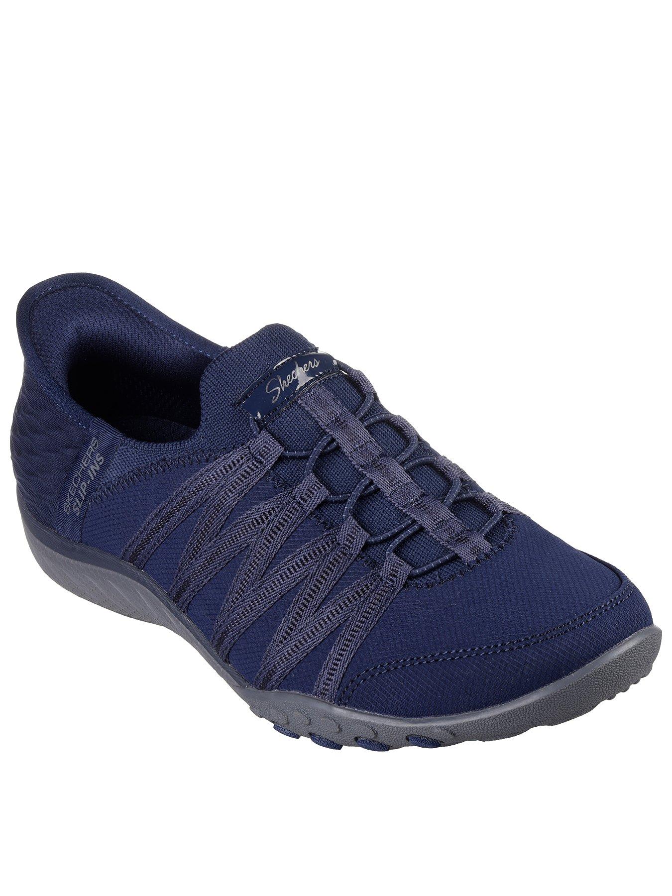 Skechers knit hotsell bungee slip ons