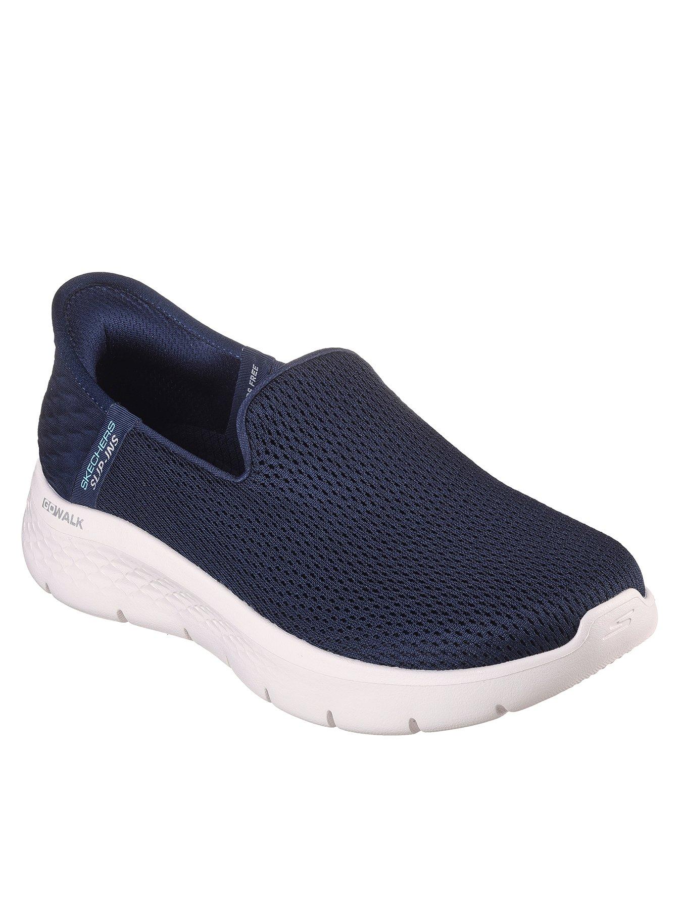 Skechers Go Walk Flex Athletic Mesh Slip-ins - Navy Textile/trim | very ...